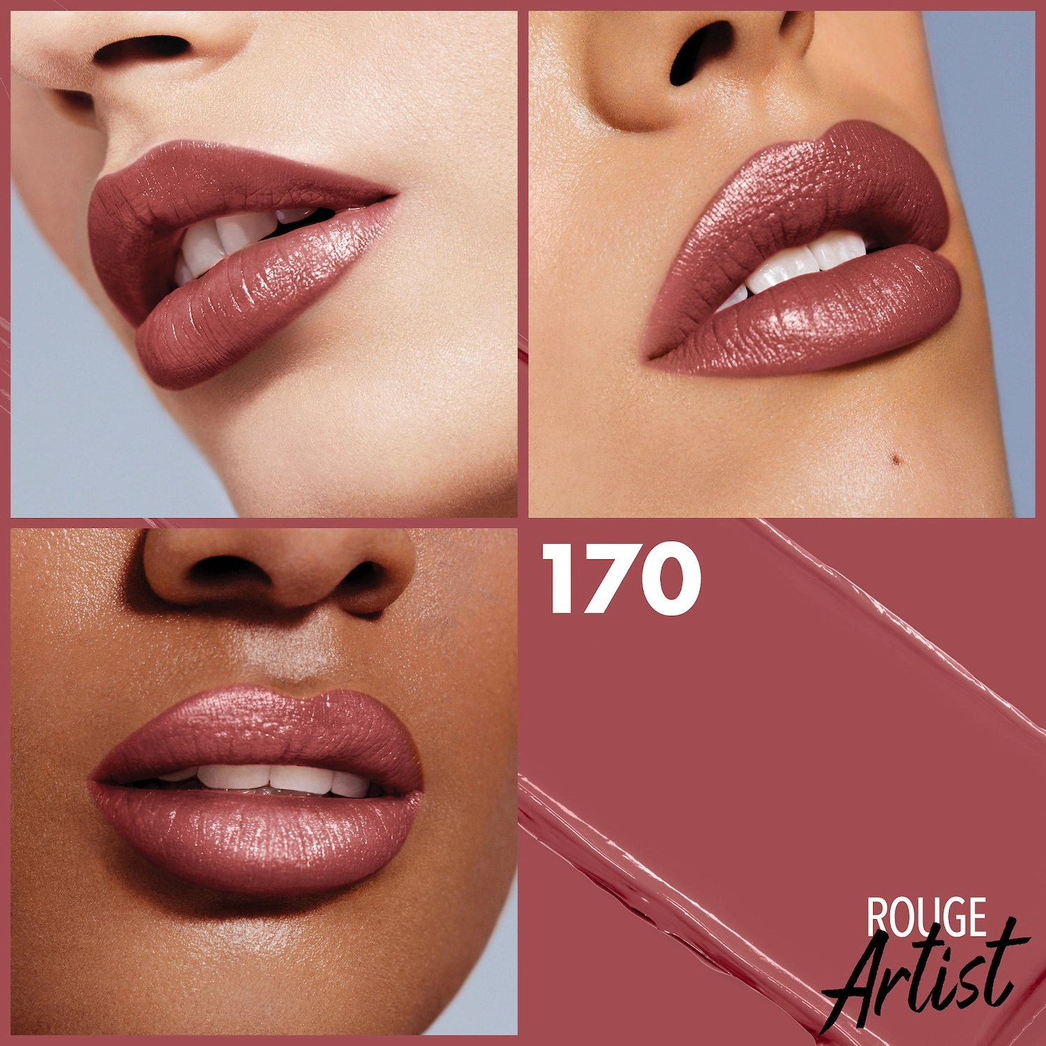 MAKE UP FOR EVER Rouge Artist Lipstick Color: 170 Rose Flair - Warm Rose - Image 7