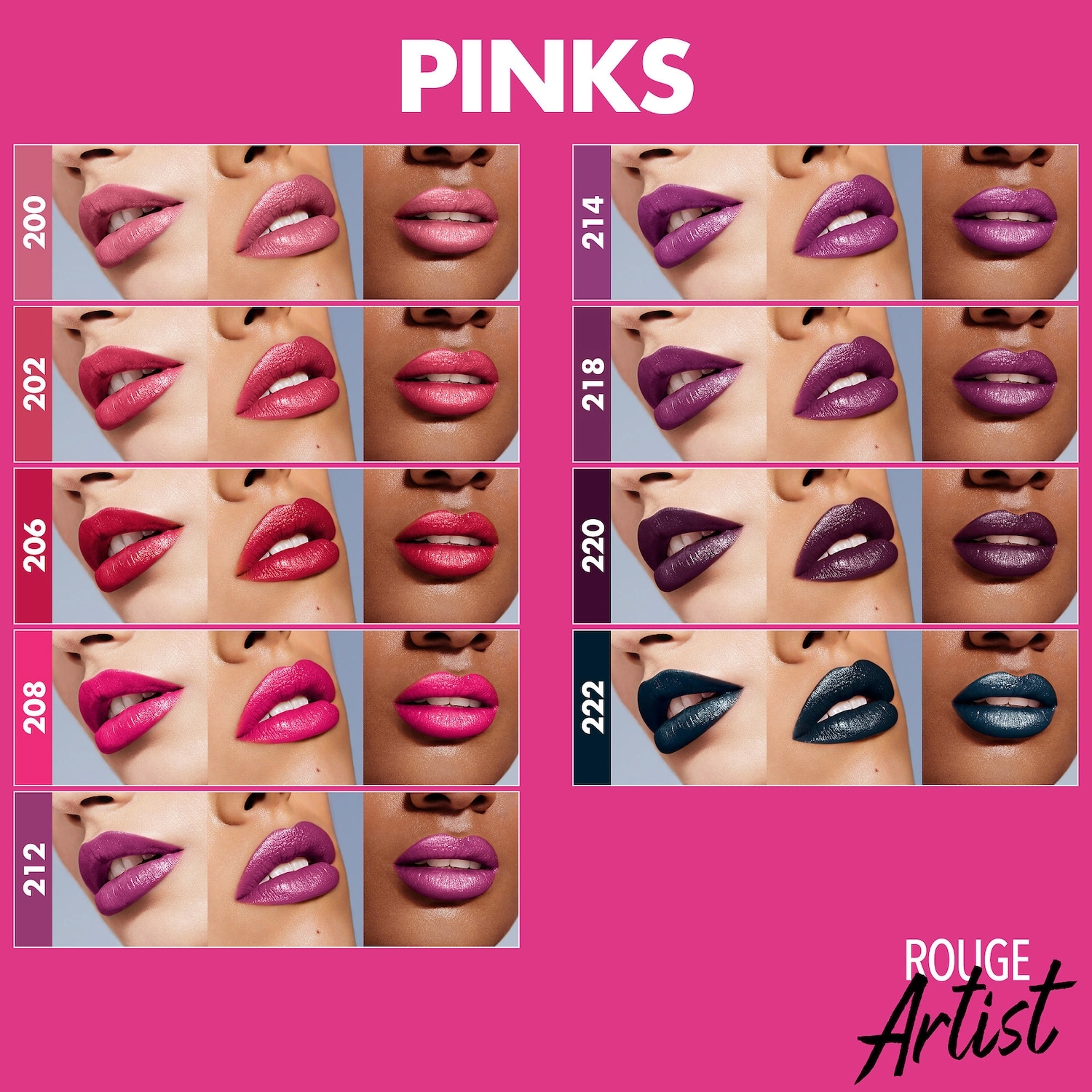 MAKE UP FOR EVER Rouge Artist Lipstick Color: 220 Passionate Fig - Deep Berry - Image 2