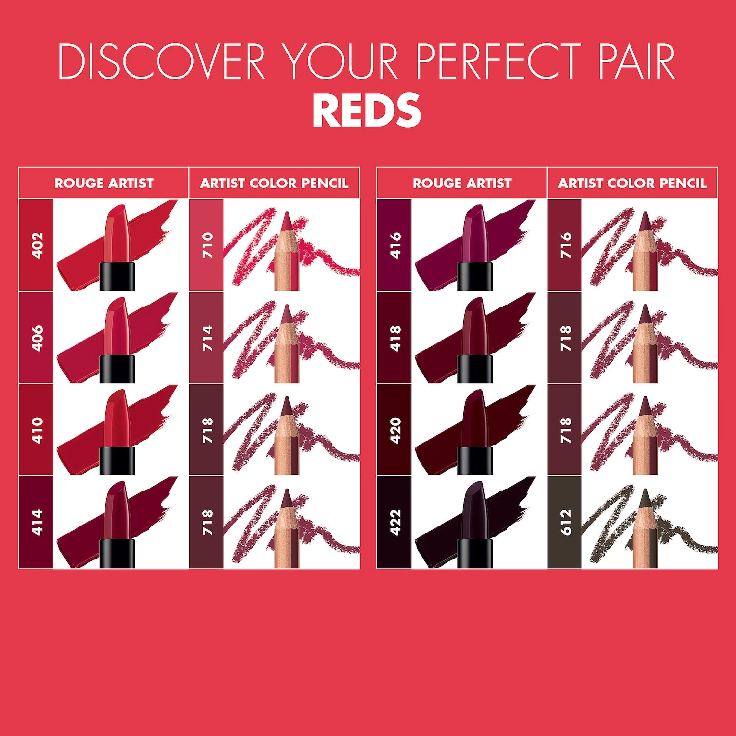 MAKE UP FOR EVER Rouge Artist Lipstick Color: 416 Cherry Chili - Burgundy Satin Finish - Image 2