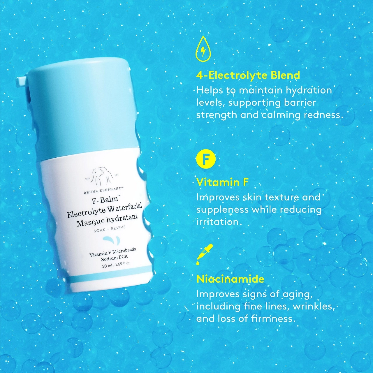 Drunk Elephant F-Balm™ Electrolyte Waterfacial Mask 1.69 oz/50 mL - Image 4
