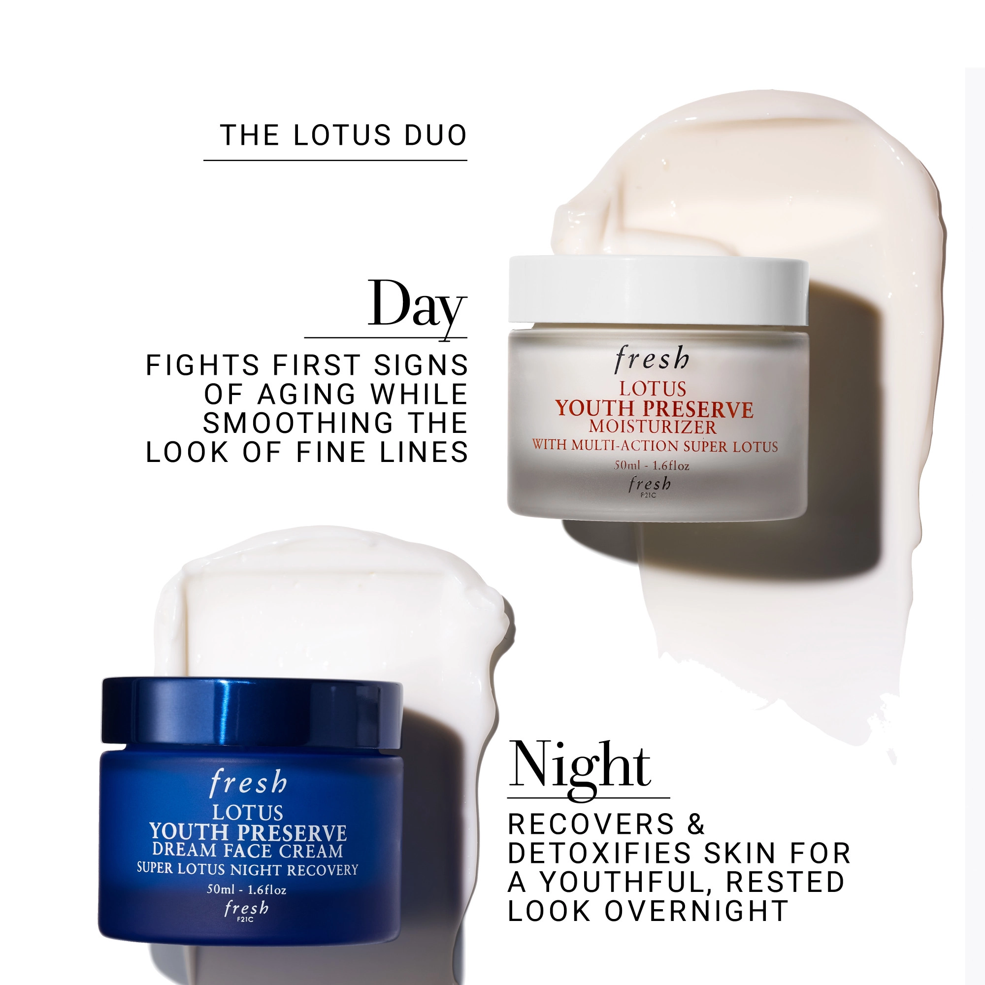 Fresh Lotus Anti-Aging Daily Moisturizer 0.5 oz/15 mL Hyaluronic Acid - Image 7