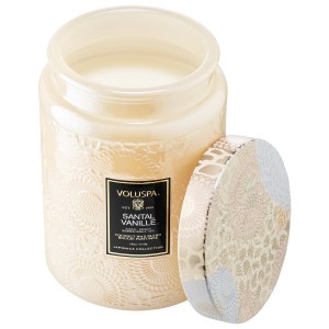 VOLUSPA Santal Vanille Glass Jar Candle 18 oz/ 510 g 1-Wick Warm & Spicy Scent