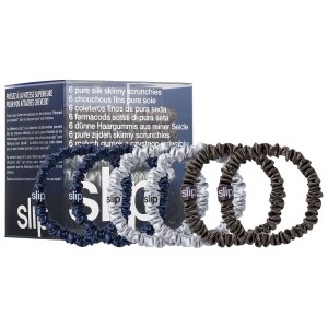 Slip Small Slipsilk™ Scrunchies - Silver, Charcoal, Navy