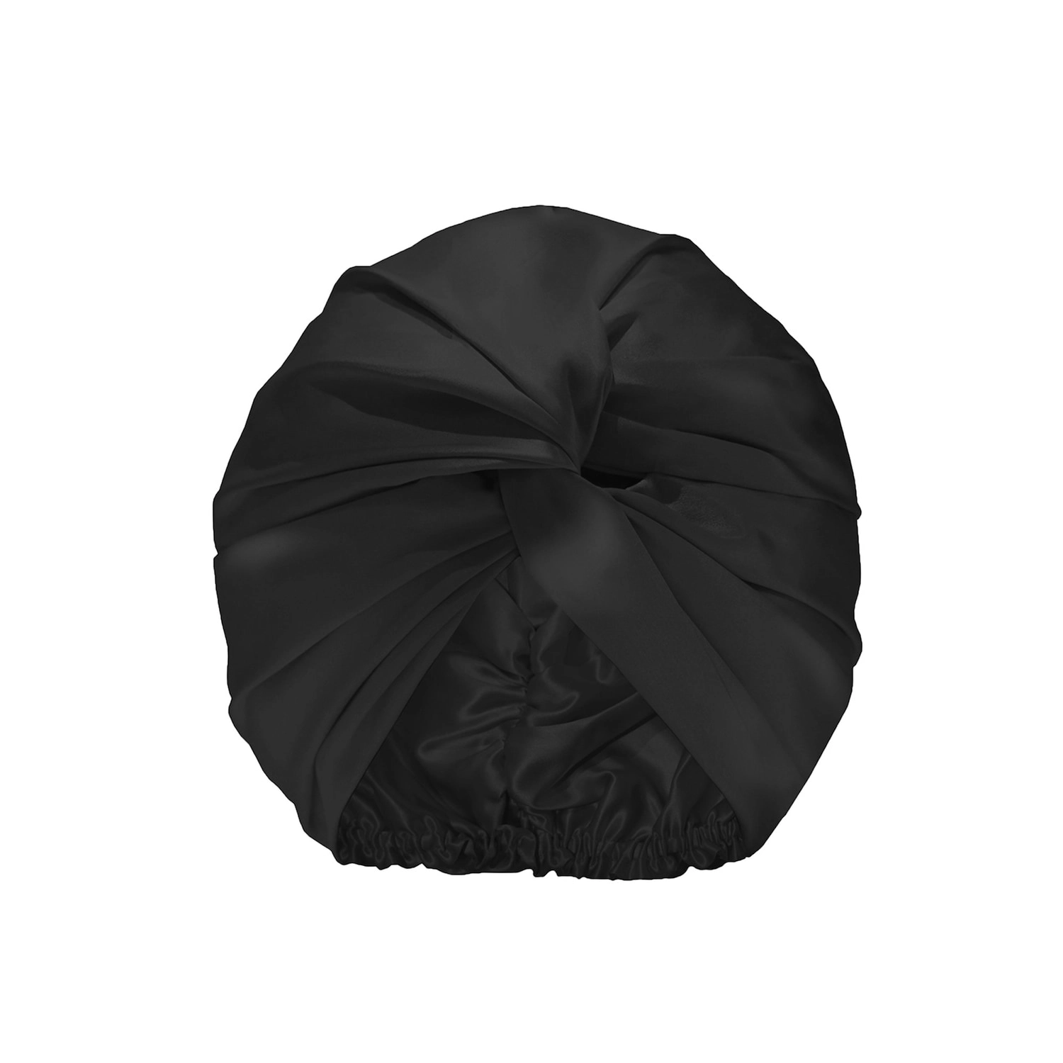 Slip Pure Silk Turban Color: Black - Image 3