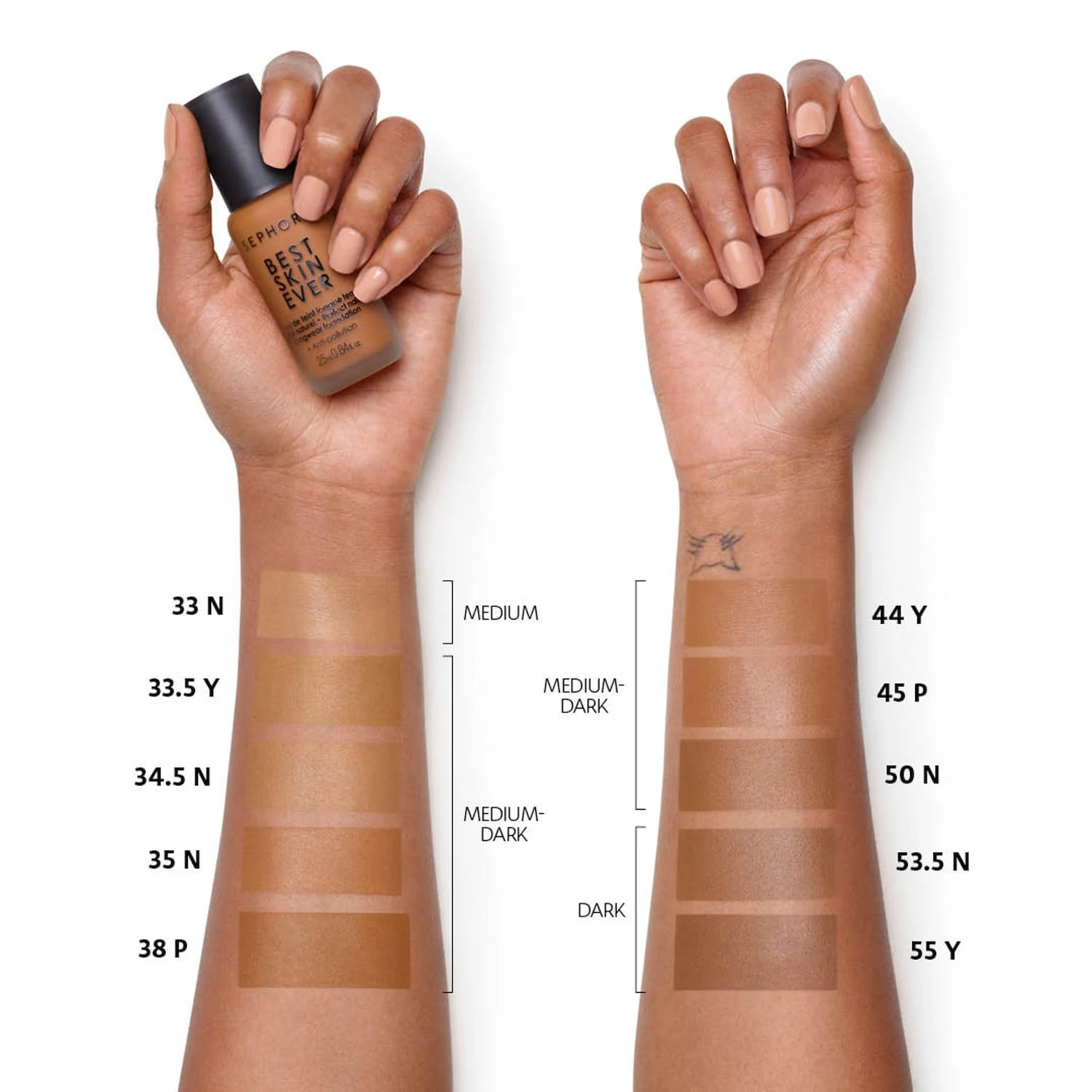 SEPHORA COLLECTION Best Skin Ever Liquid Foundation Natural Finish Hyaluronic Acid Medium Coverage - Image 5