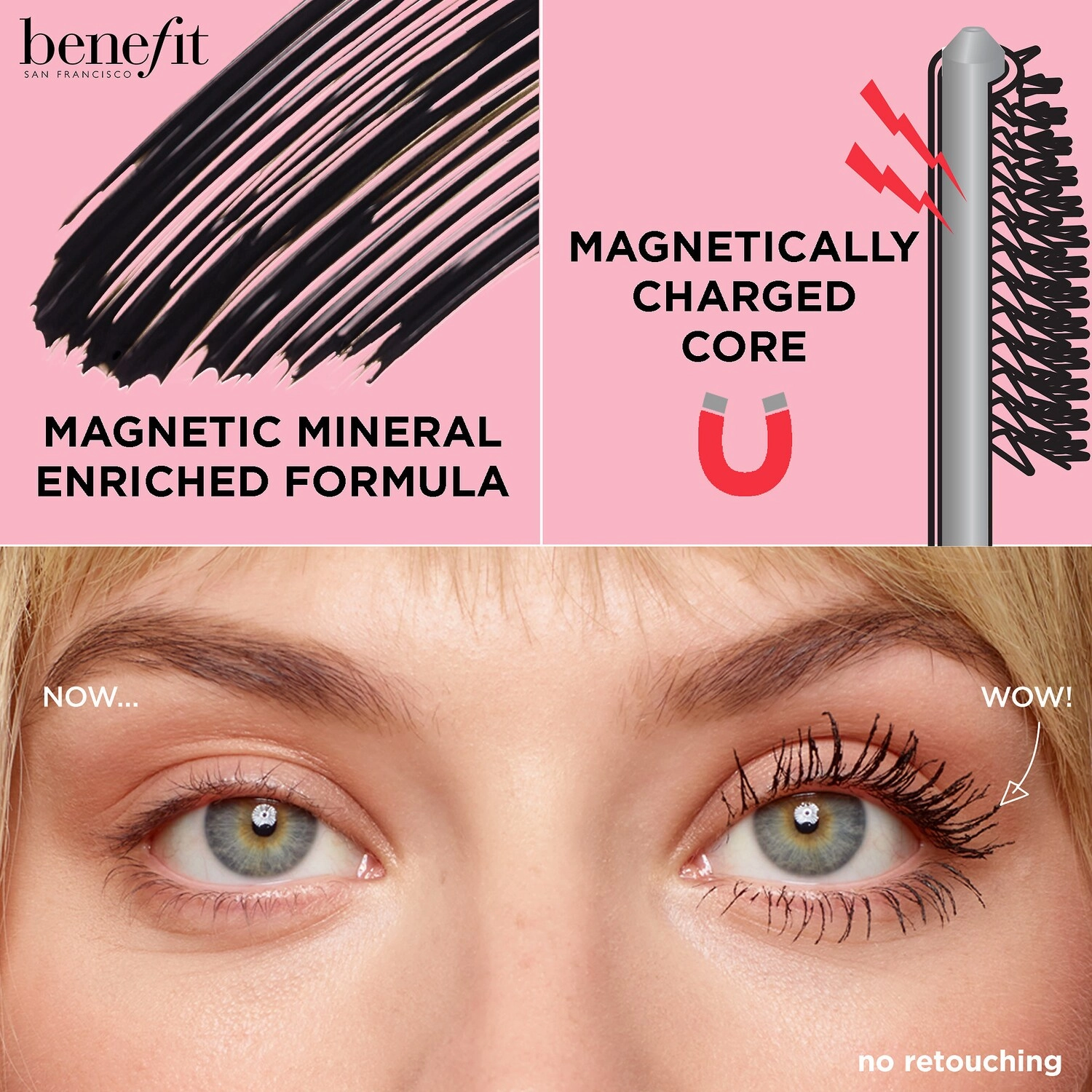 Benefit Cosmetics Mini They're Real! Magnet Extreme Lengthening Mascara - Supercharged Black - Image 4