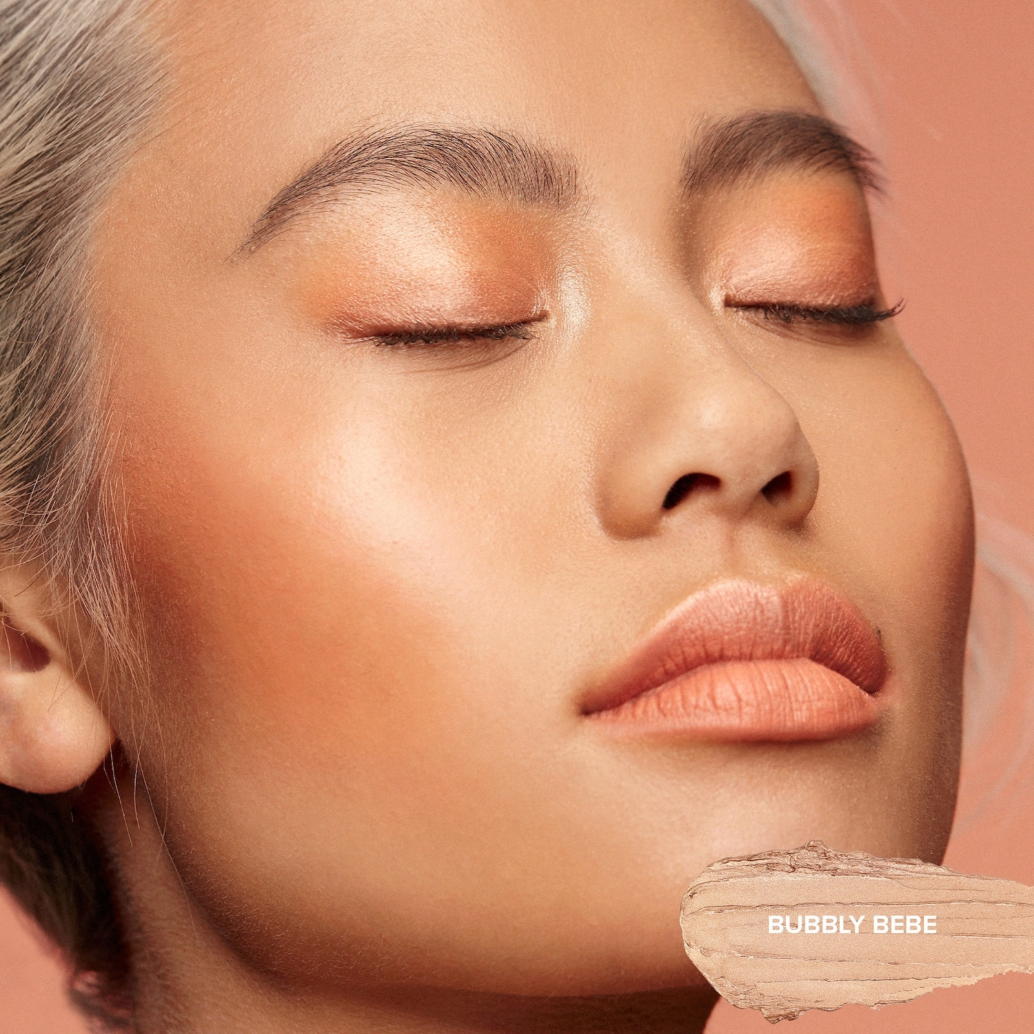 NUDESTIX Nudies All Over Face Color Bronze + Glow, Color: Bubbly Bebe - Hilite + Glow: Nude Pink Champagne - Image 4