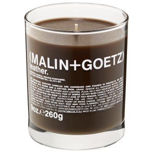 MALIN+GOETZ Leather Candle 9 oz/260 g Earthy & Woody Lotus Flower, Leather, Cedarwood