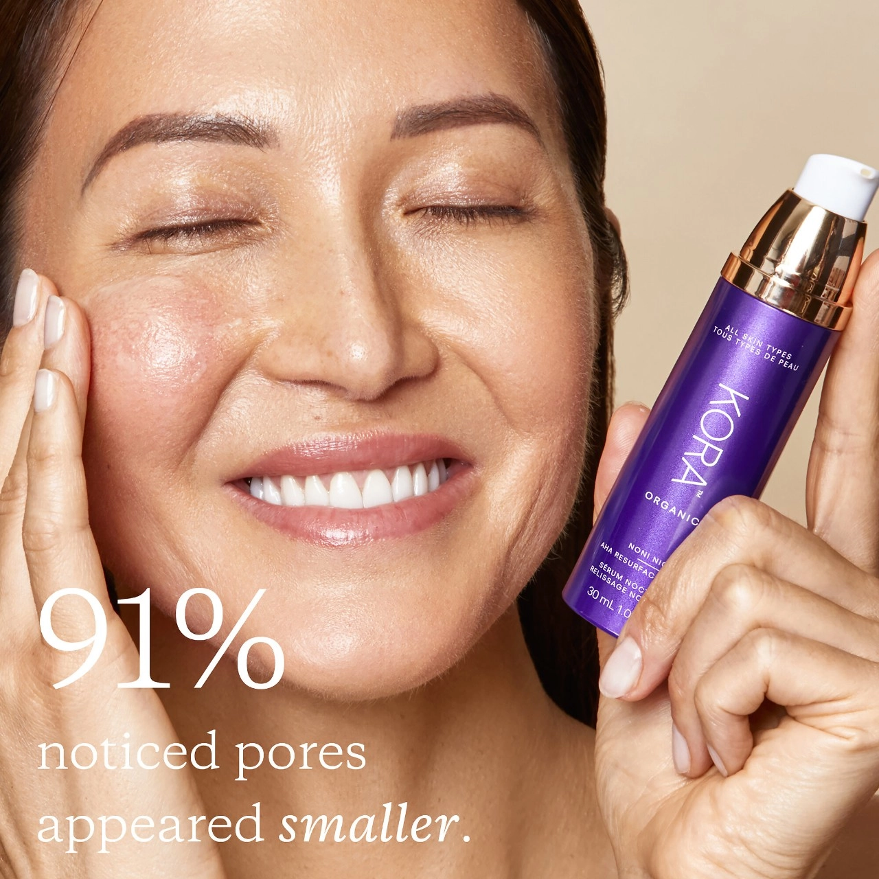 KORA Organics Noni Night AHA Pore & Resurfacing Serum 1.01 oz/30 mL - Image 3