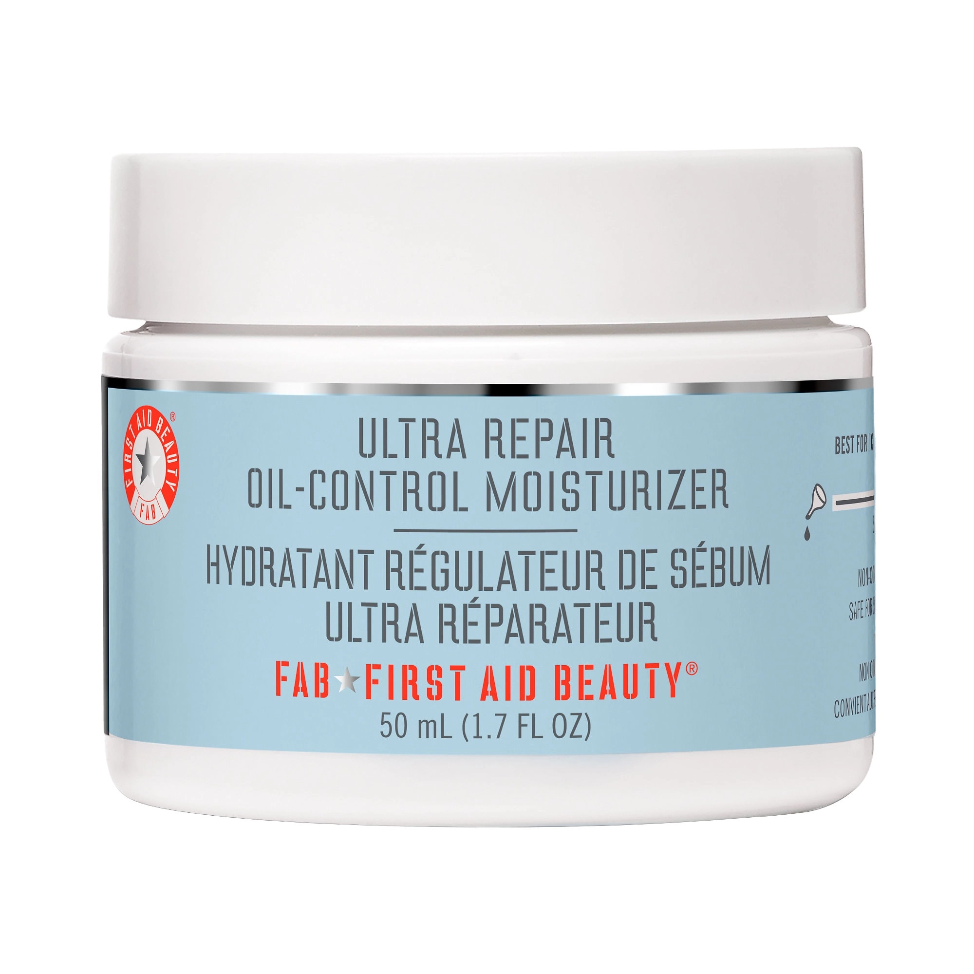 First Aid Beauty Ultra Repair Oil-Control Moisturizer 1.7 oz/50 mL - Mattifying Hydration for Oily/Combo/Normal Skin