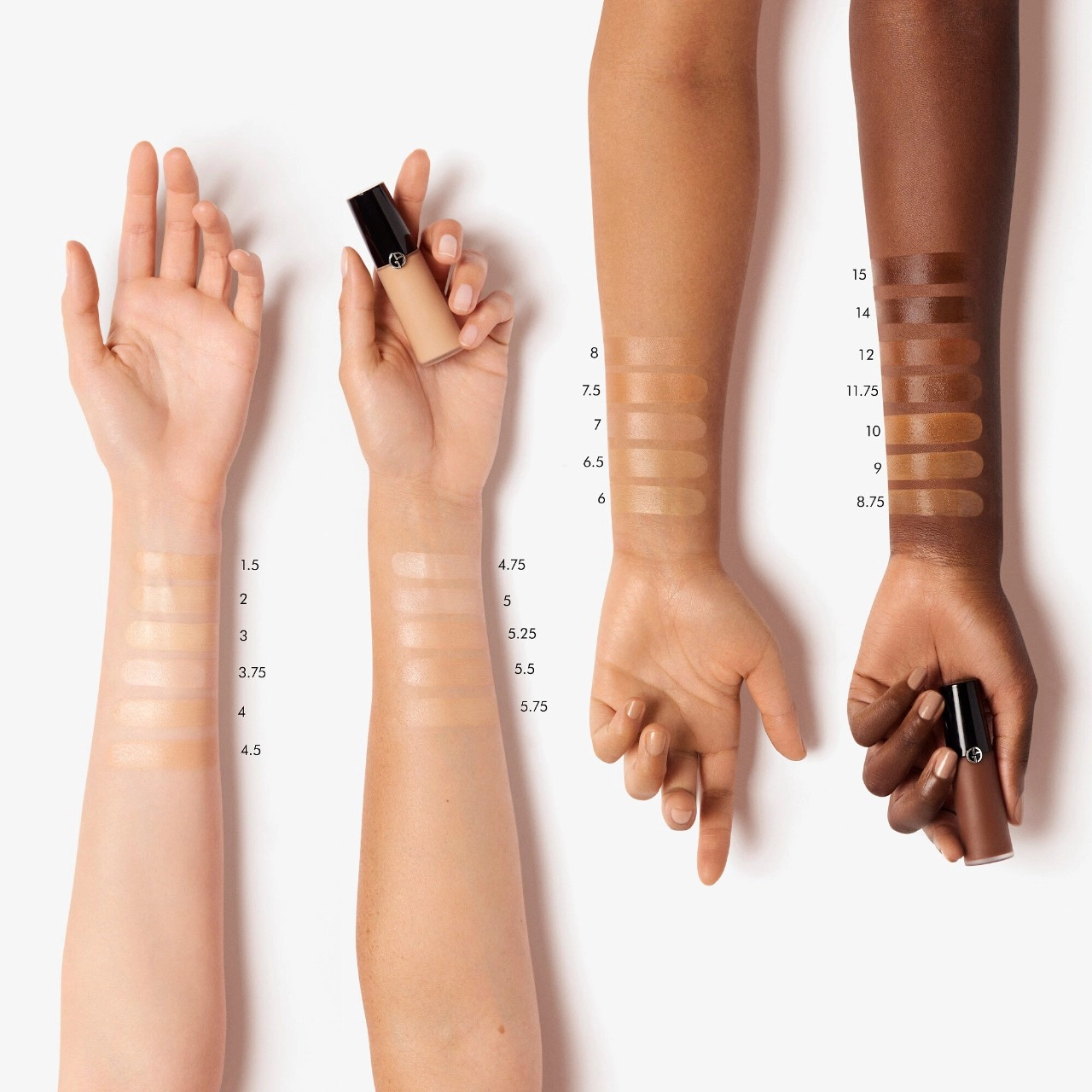 Armani Beauty Luminous Silk Face and Under-Eye Concealer Color 8.75 - Tan to Deep with Golden Undertone - Image 4
