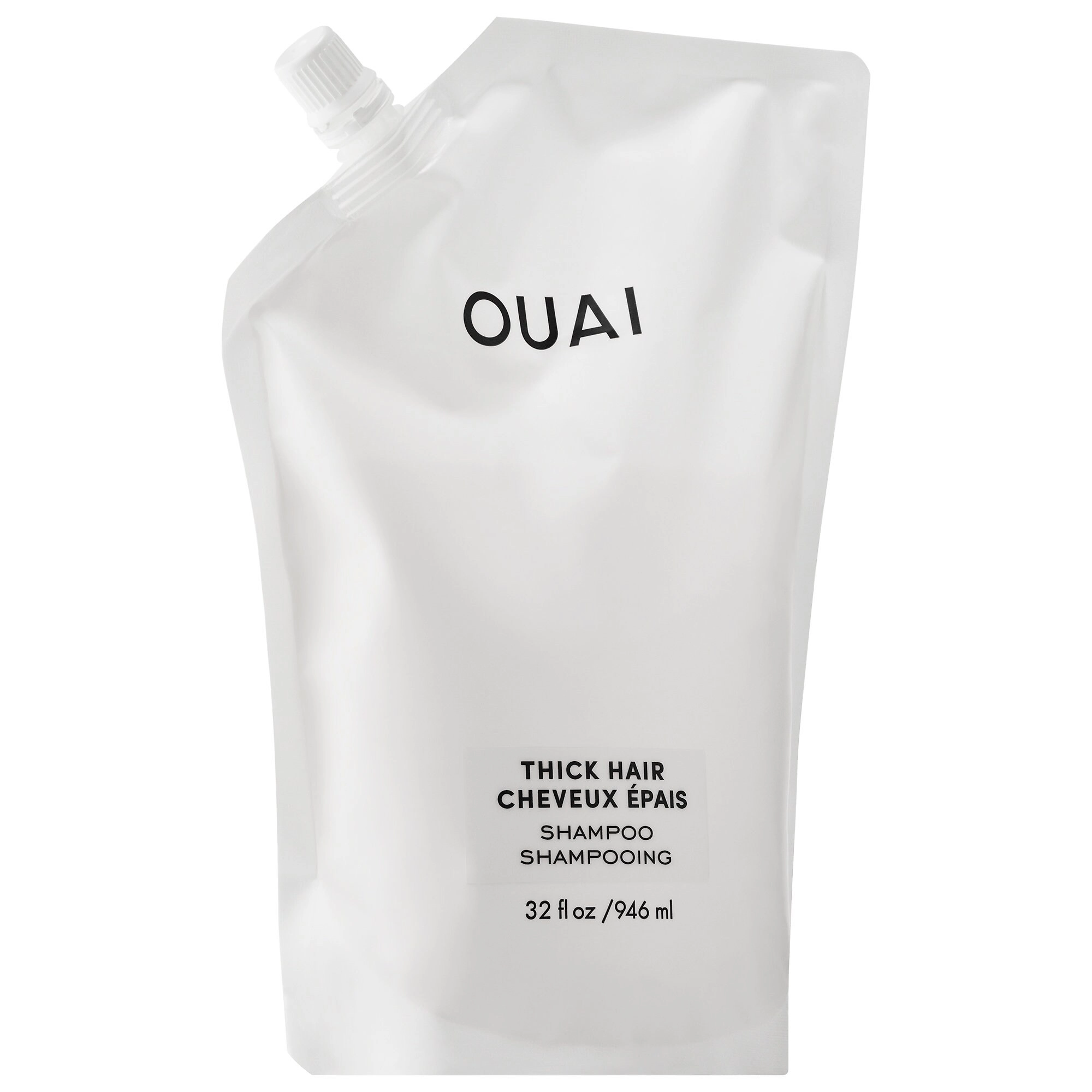 OUAI Thick Hair Shampoo 32 oz/ 946 mL Refill - Color-Safe Formula