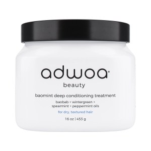 Adwoa Beauty Baomint™ Deep Conditioning Treatment Size: 16 oz/ 453 g Vegan Clean All Hair Types Coily Hair Without Silicones
