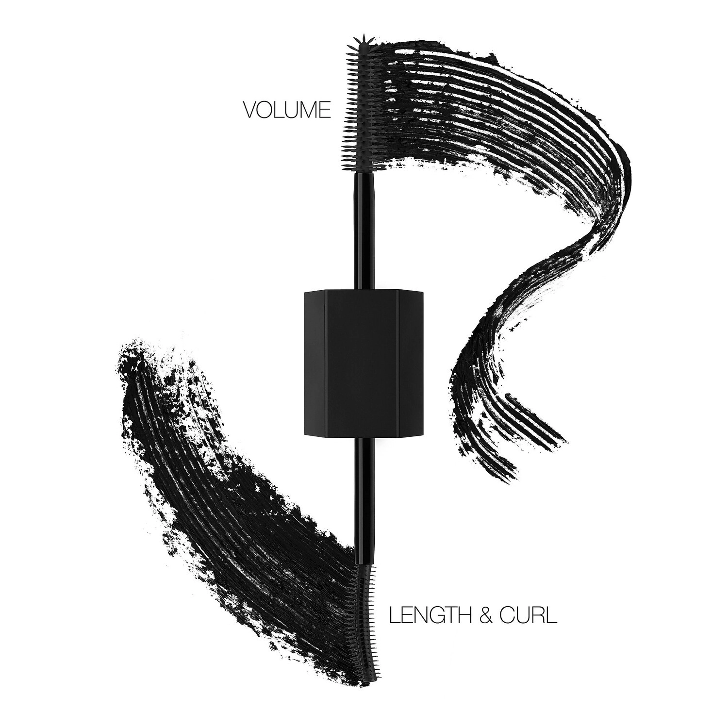HUDA BEAUTY LEGIT LASHES Double-Ended Volumizing and Lengthening Mascara - Extreme Black, Matte Finish, Size: 2 x 0.28 oz/8.5 ml - Image 5