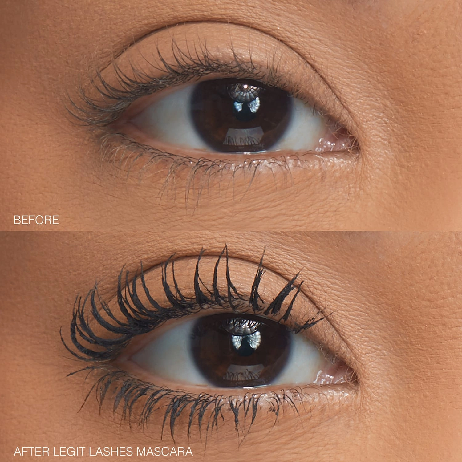 HUDA BEAUTY LEGIT LASHES Double-Ended Volumizing and Lengthening Mascara - Extreme Black, Matte Finish, Size: 2 x 0.28 oz/8.5 ml - Image 6