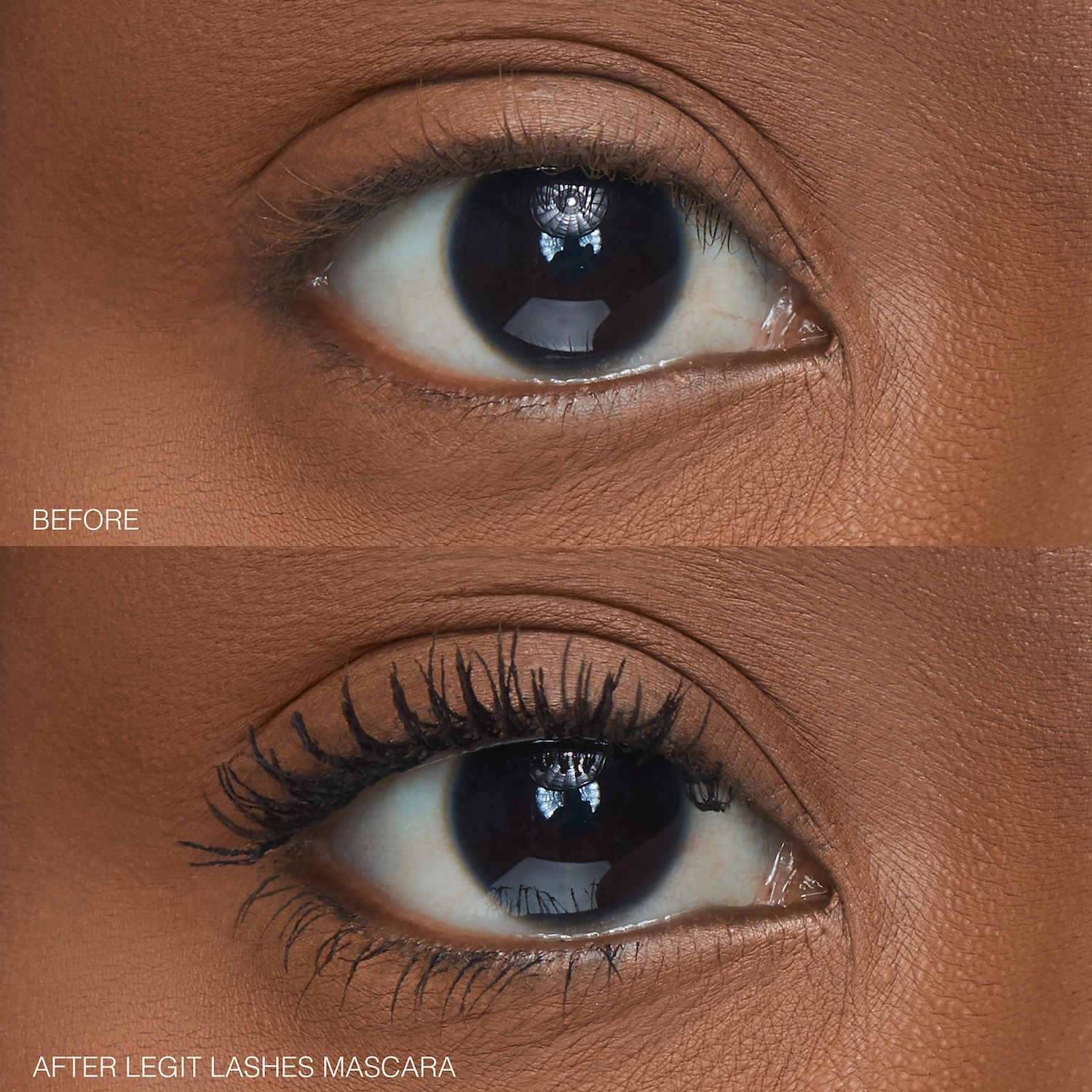 HUDA BEAUTY LEGIT LASHES Double-Ended Volumizing and Lengthening Mascara - Extreme Black, Matte Finish, Size: 2 x 0.28 oz/8.5 ml - Image 4