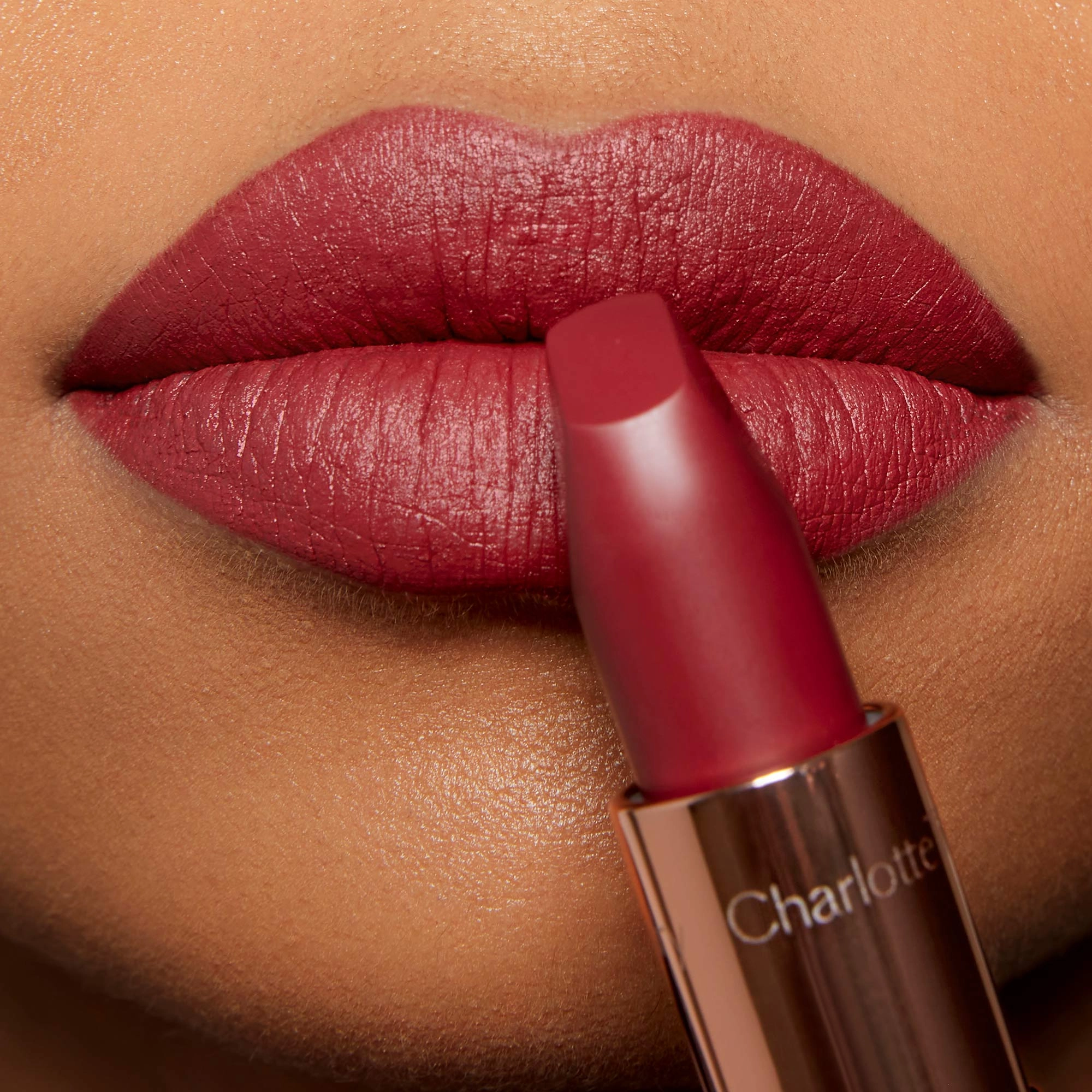 Charlotte Tilbury Matte Revolution Lipstick Color: Walk of No Shame - Berry Rose - Image 3