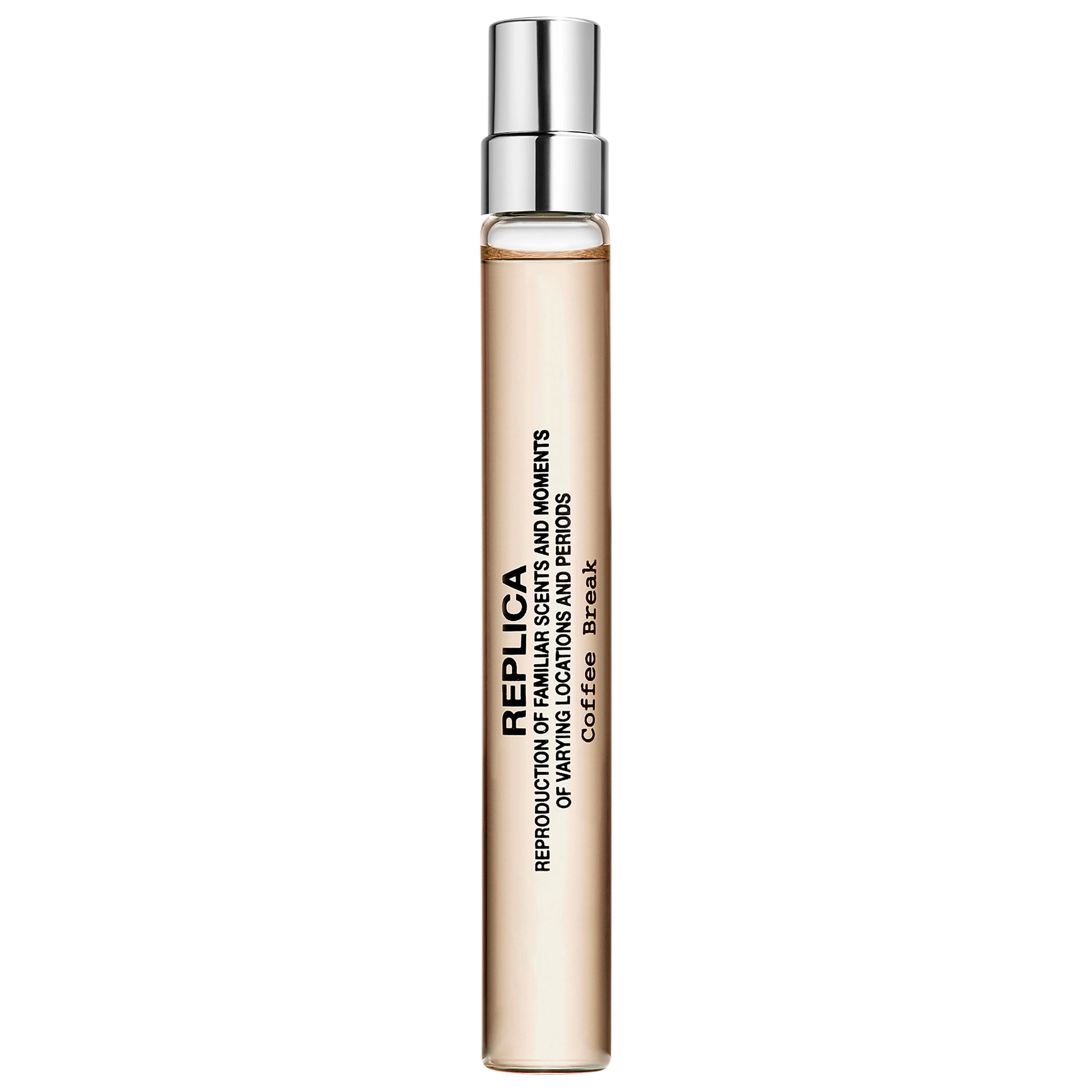 Maison Margiela 'REPLICA' Coffee Break Eau de Toilette Travel Spray 0.34 oz/10 mL Warm & Spicy Warm & Sweet Gourmand Coffee Accord, Lavender, Milk Mousse Accord