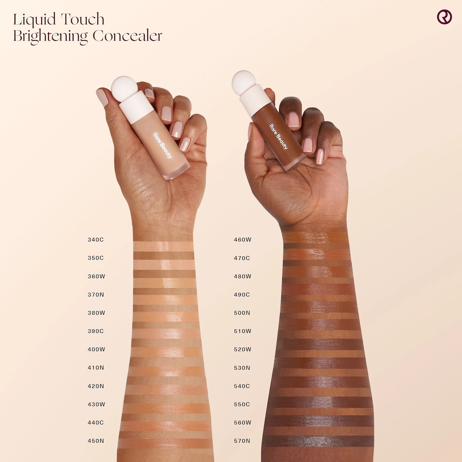Rare Beauty by Selena Gomez Liquid Touch Brightening Concealer 370N - Medium Tan with Neutral Golden Undertones - Image 4