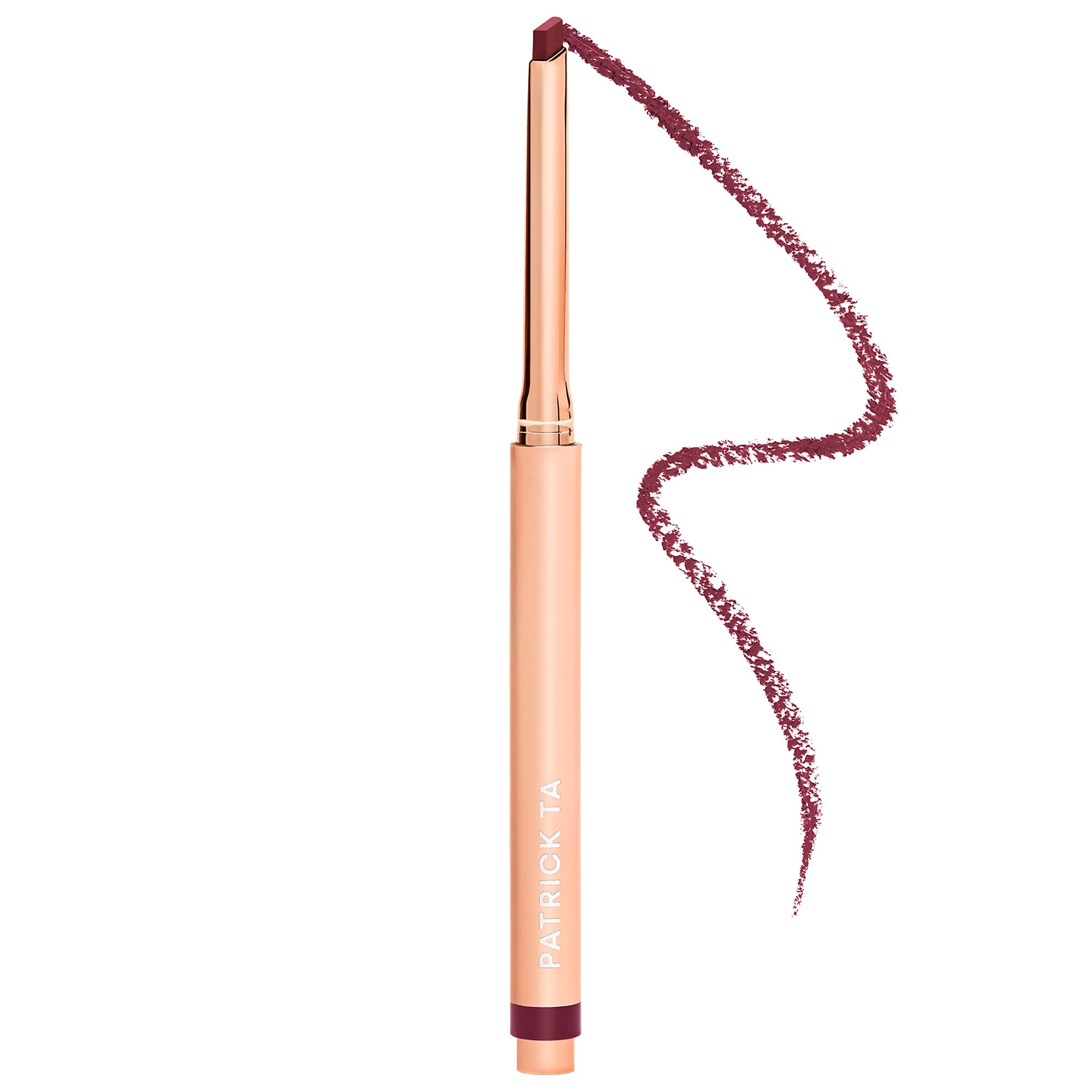 PATRICK TA Major Headlines Precision Lip Crayon - She Must Be (Deep Wine) Vegan Stick Formula Matte Finish