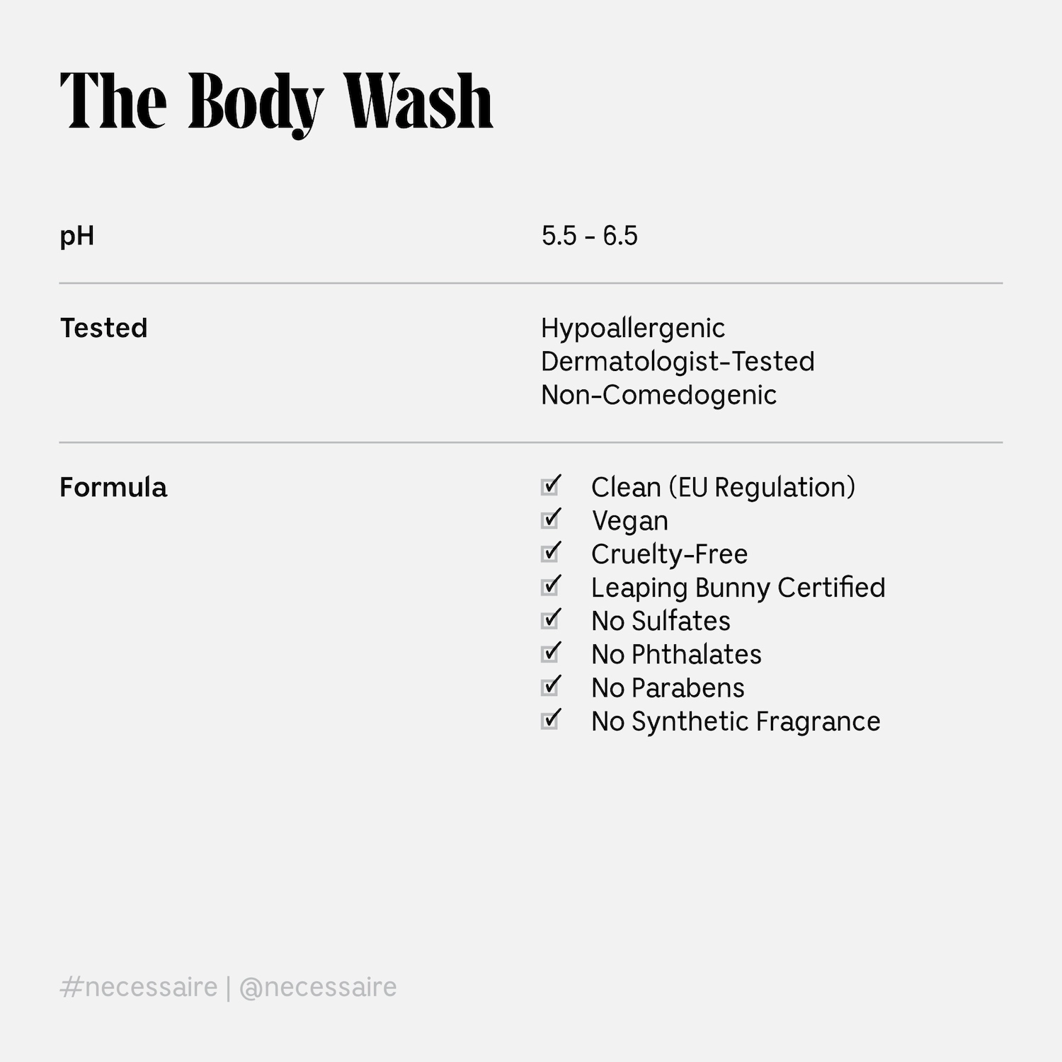 Nécessaire The Body Wash - Niacinamide, Vitamins + Plant Surfactants 8.4 oz / 250 mL Fragrance-Free Vegan - Image 7