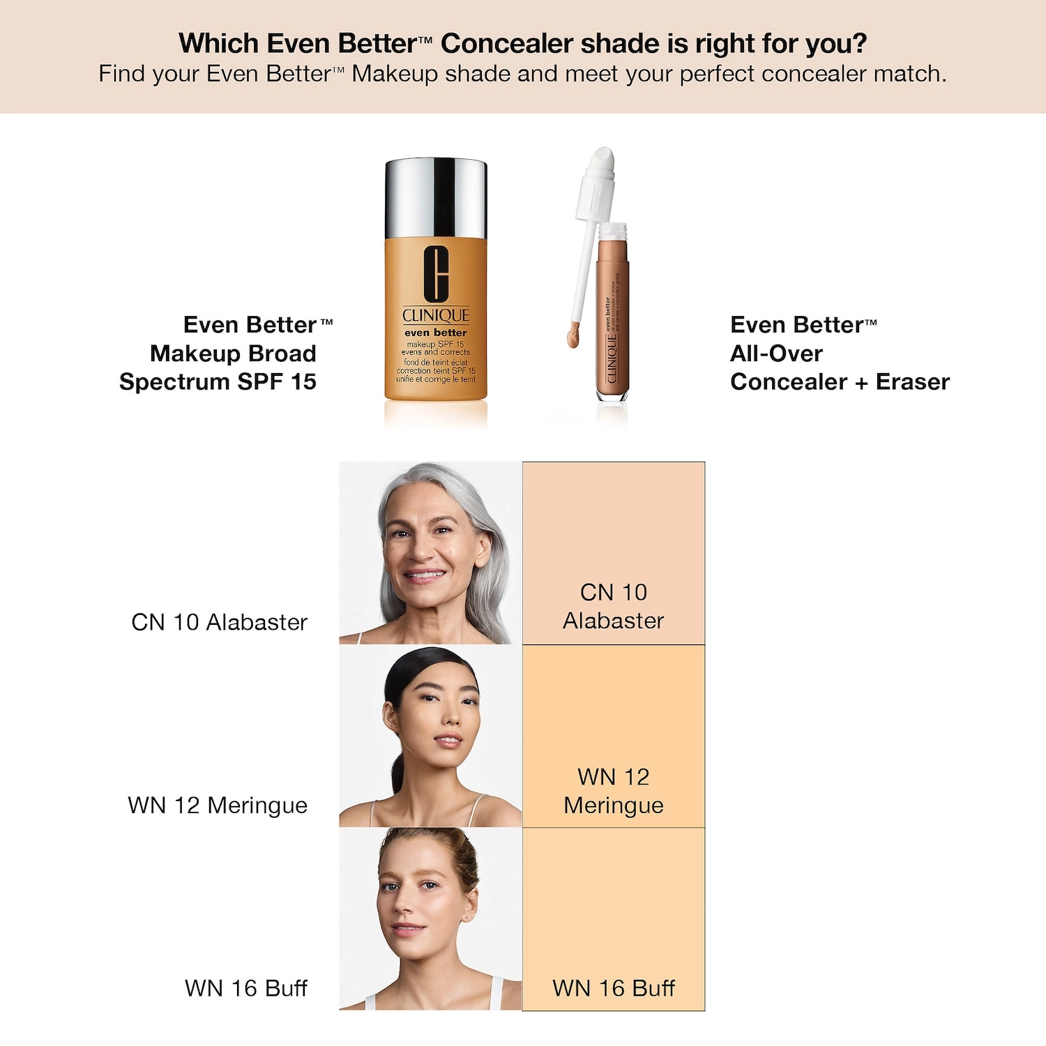 CLINIQUE Even Better™ All-Over Concealer + Eraser Color: WN 12 Meringue - Image 5