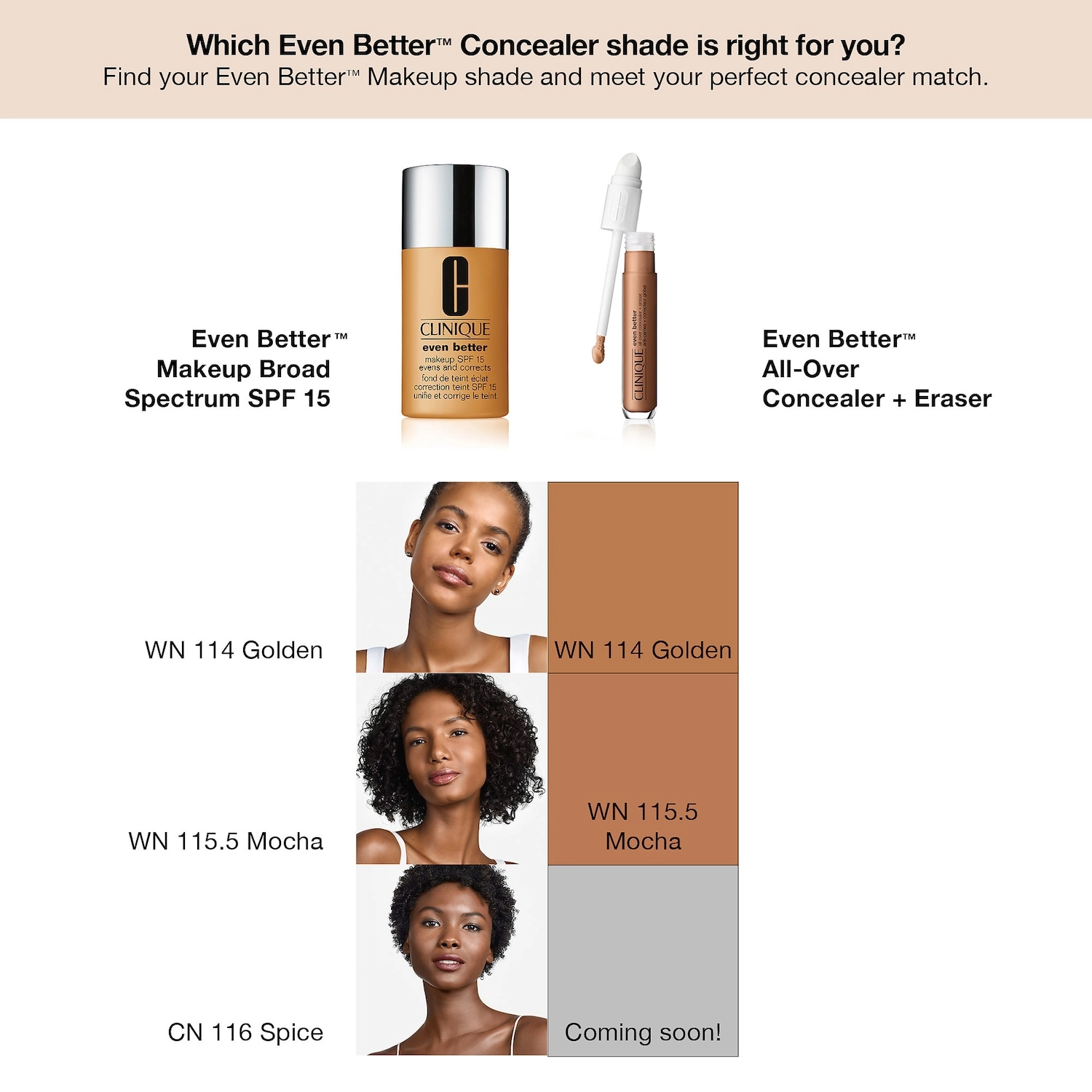 CLINIQUE Even Better™ All-Over Concealer + Eraser Color: WN 115.5 Mocha - Image 5