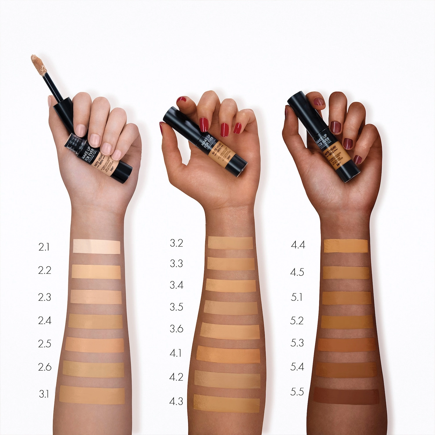 MAKE UP FOR EVER Matte Velvet Skin High Coverage Multi-Use Concealer - Color 3.2 Sand - Image 3