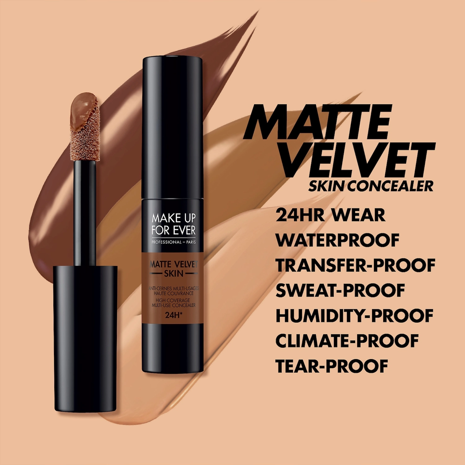 MAKE UP FOR EVER Matte Velvet Skin High Coverage Multi-Use Concealer - Color 5.1 Toffee - Image 5
