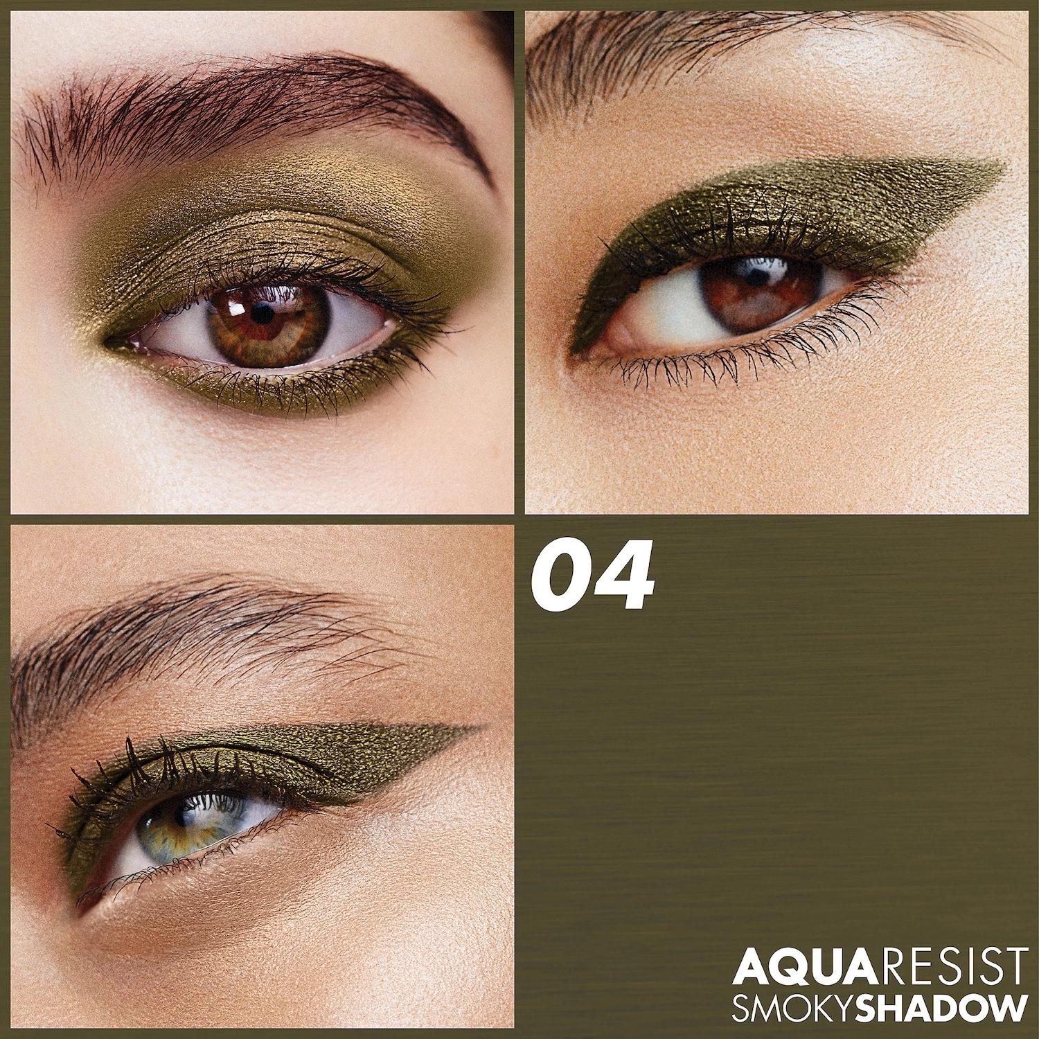 MAKE UP FOR EVER Aqua Resist Smoky Eyeshadow Stick Color: 04 Jungle - Golden Khaki Waterproof - Image 3