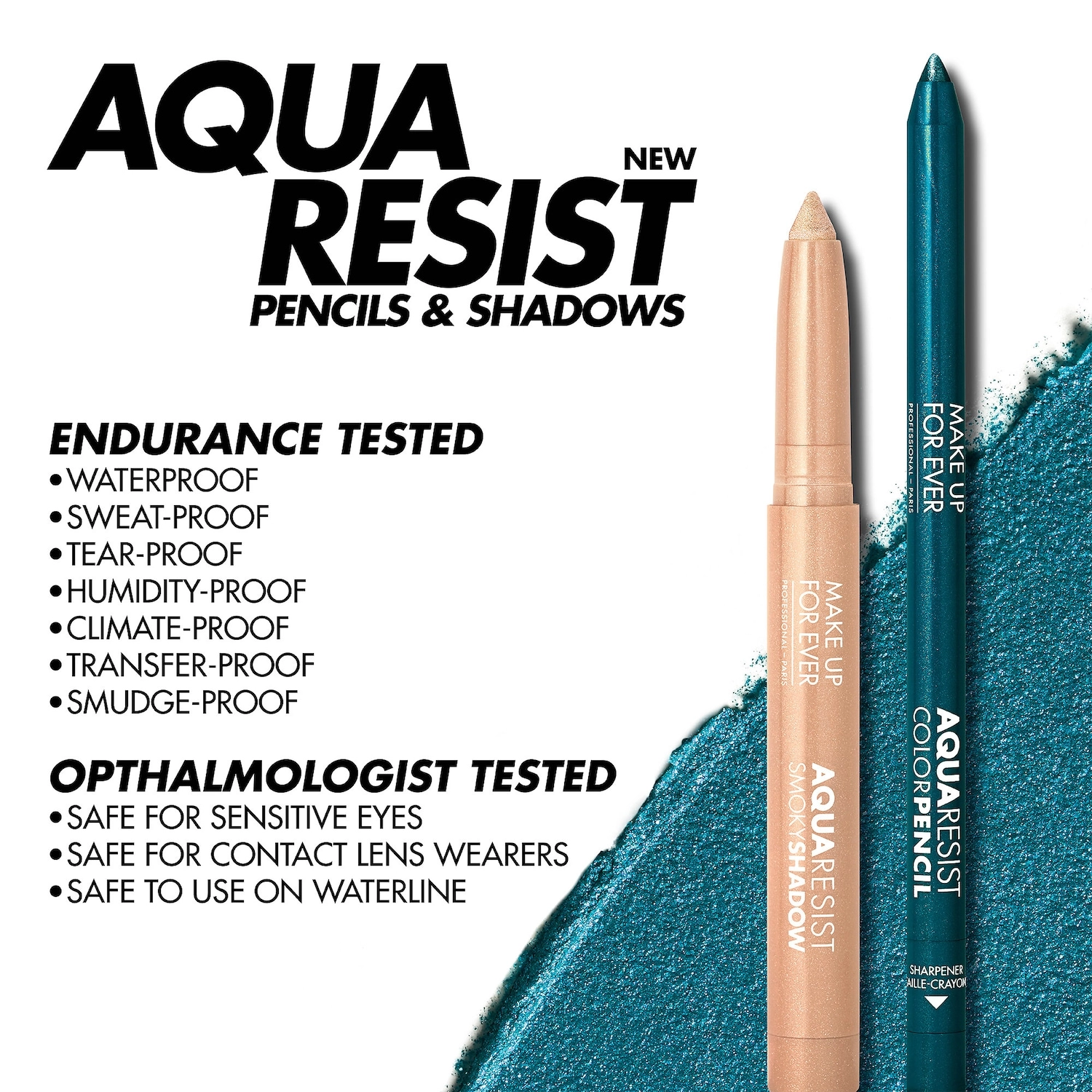 MAKE UP FOR EVER Aqua Resist Smoky Eyeshadow Stick Color: 04 Jungle - Golden Khaki Waterproof - Image 5