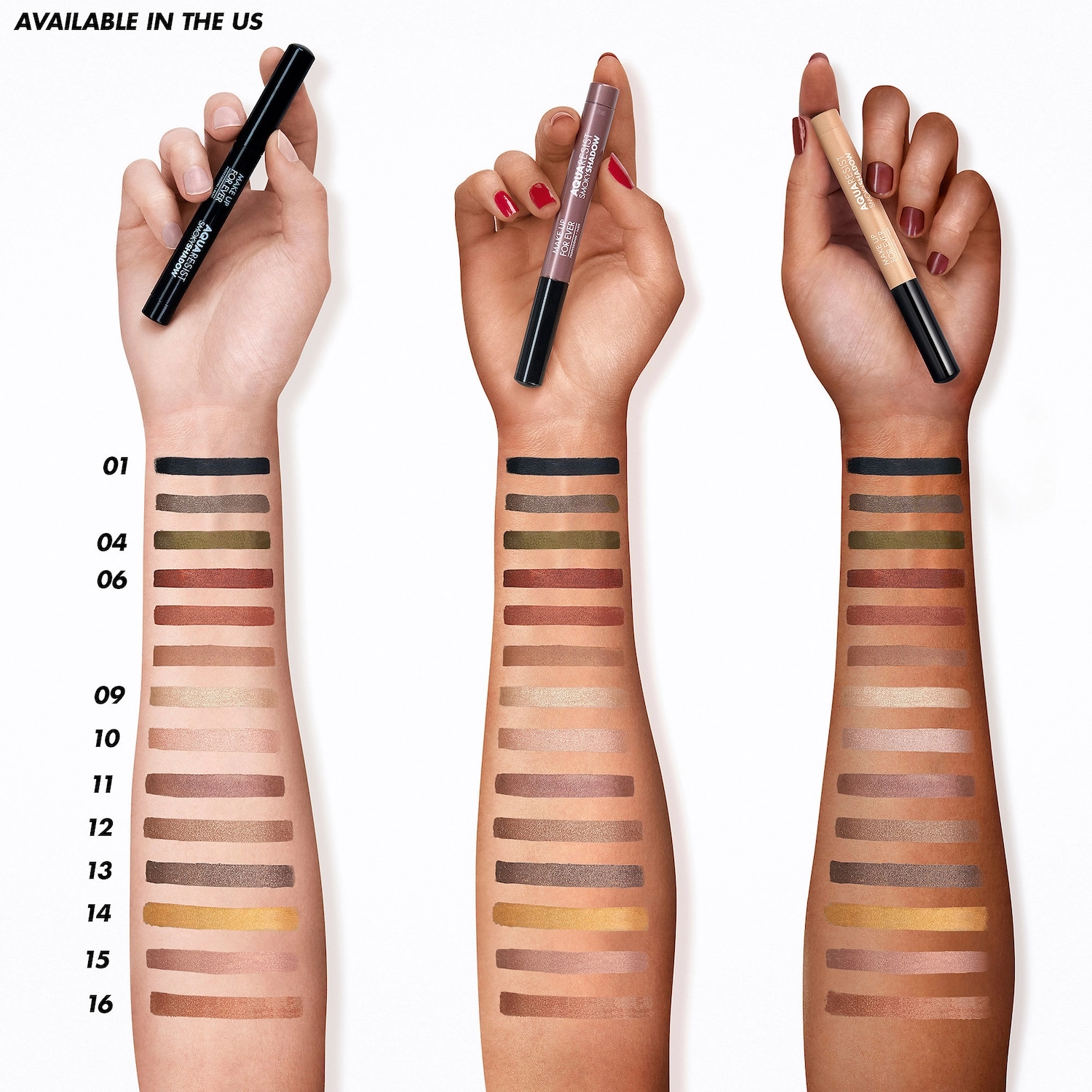 MAKE UP FOR EVER Aqua Resist Smoky Eyeshadow Stick Color 09 Desert - Champagne - Image 2