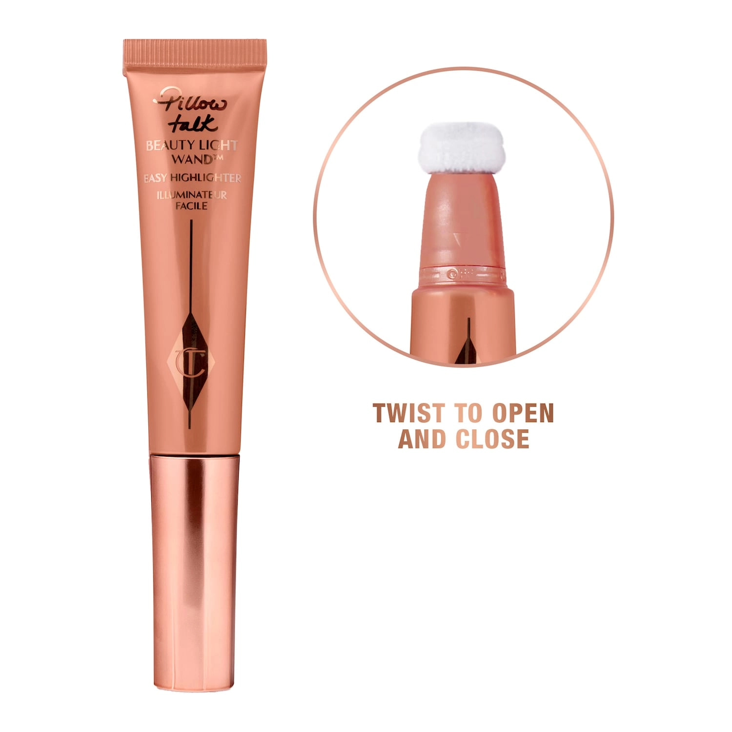 Charlotte Tilbury Beauty Highlighter Wand - Pillow Talk Medium - Image 2