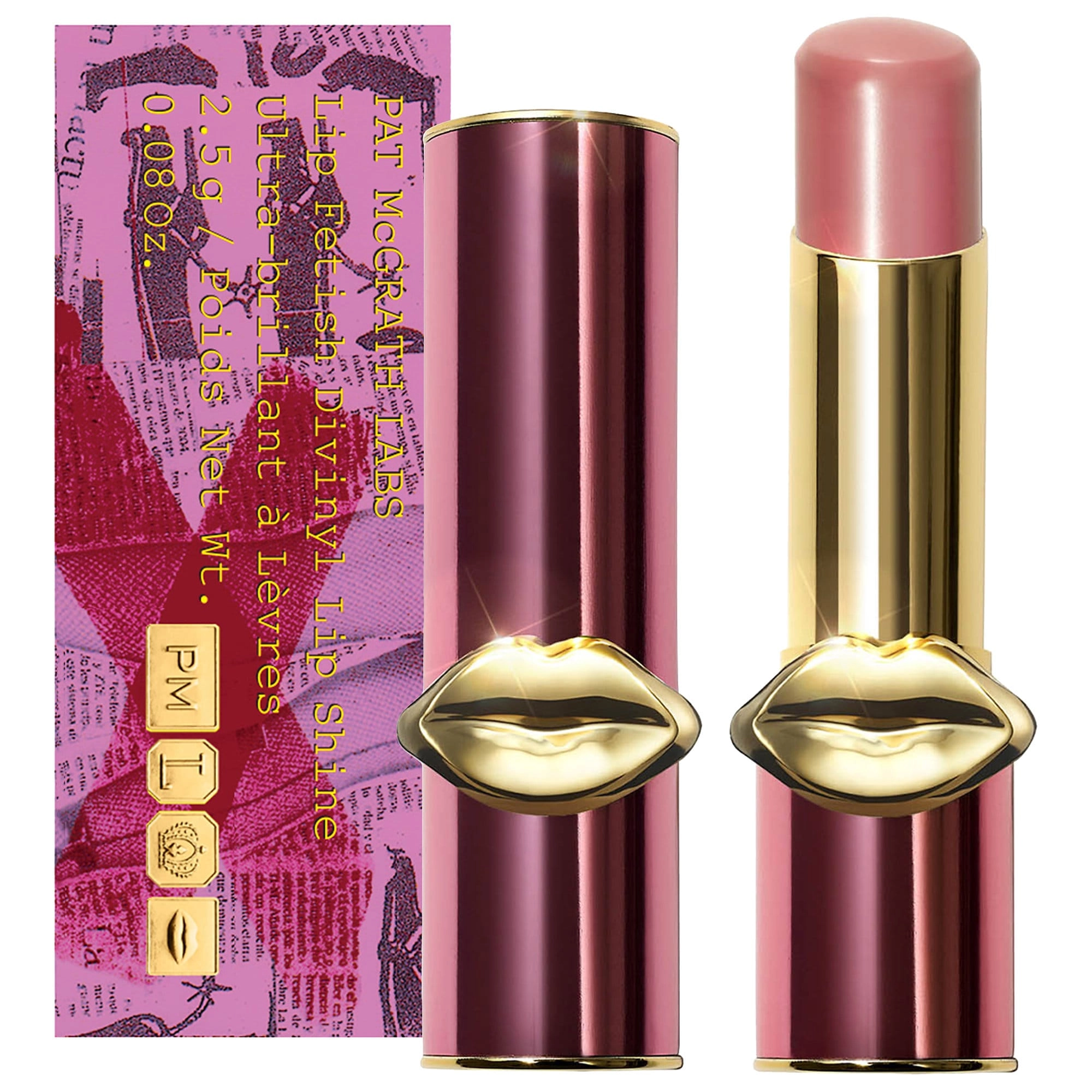 PAT McGRATH LABS Lip Fetish Divinyl Lip Shine - Nude Venus, High Shine Finish, Hydrating