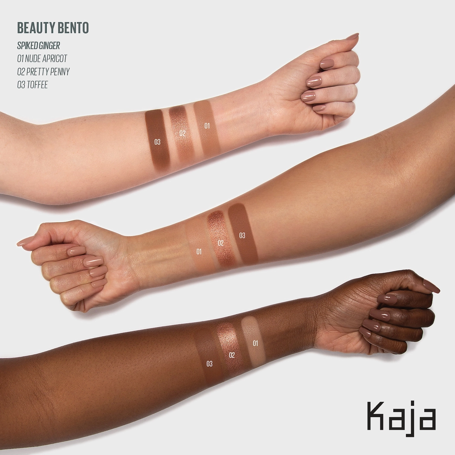 Kaja Eye Bento Bouncy Eyeshadow Trio - Spiked Ginger - Image 2