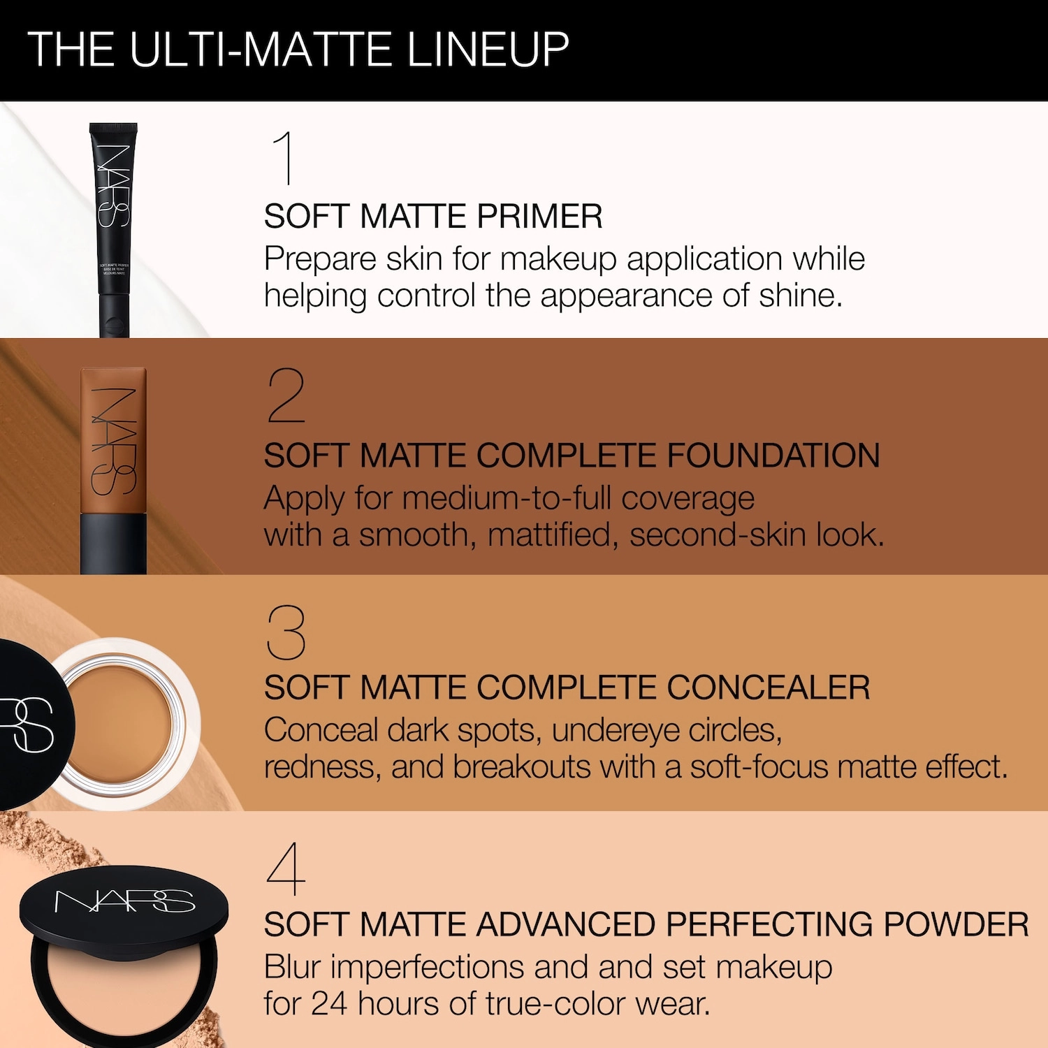 NARS Soft Matte Complete Foundation Color: Santa Fe - M2 - Medium - Image 9