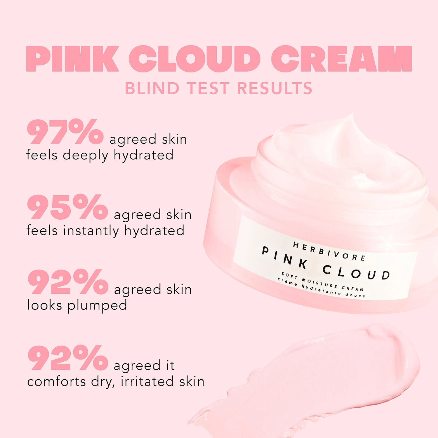 Herbivore Pink Cloud Soft Moisture Cream 1.7 oz/50 mL Hydrating Plumping Normal Skin - Image 8