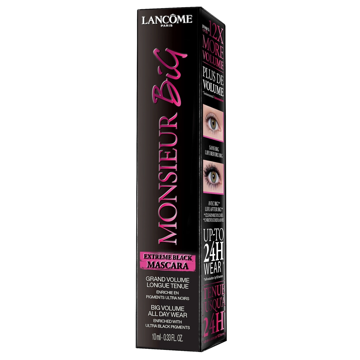 Lancôme Monsieur Big Extreme Black Mascara 0.33 oz/10 mL - Ultra-Dark Lashes - Image 2