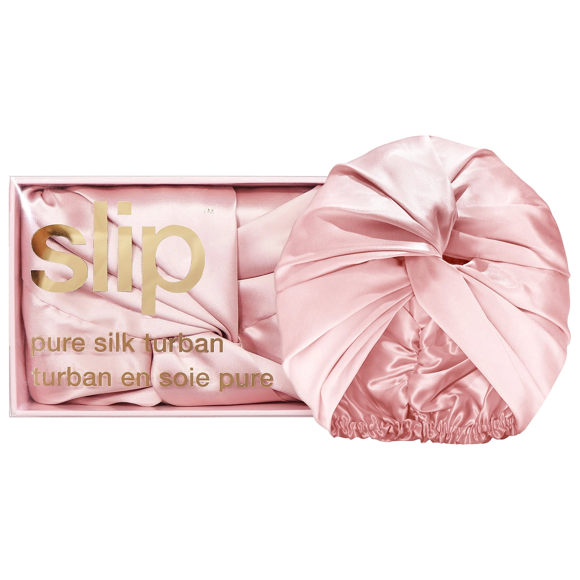 Slip Pure Silk Turban Color: Pink