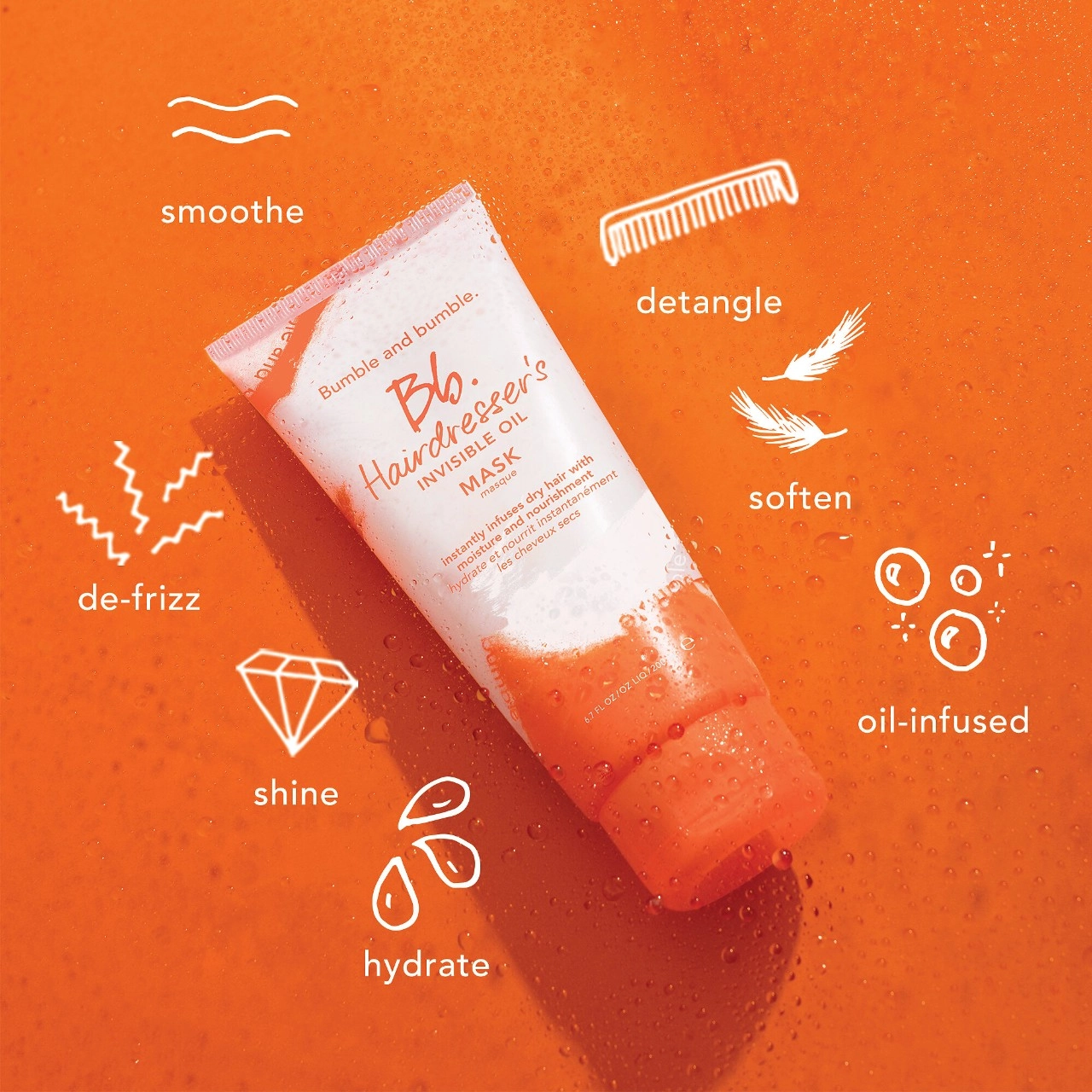 Bumble and bumble Hairdresser's Invisible Oil 72 Hour Hydrating Hair Mask 6.7 oz/200 mL Limited Edition - Image 8