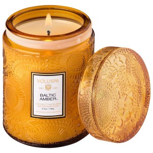 VOLUSPA Baltic Amber Glass Candle 5.5 oz/156g Fresh Scent