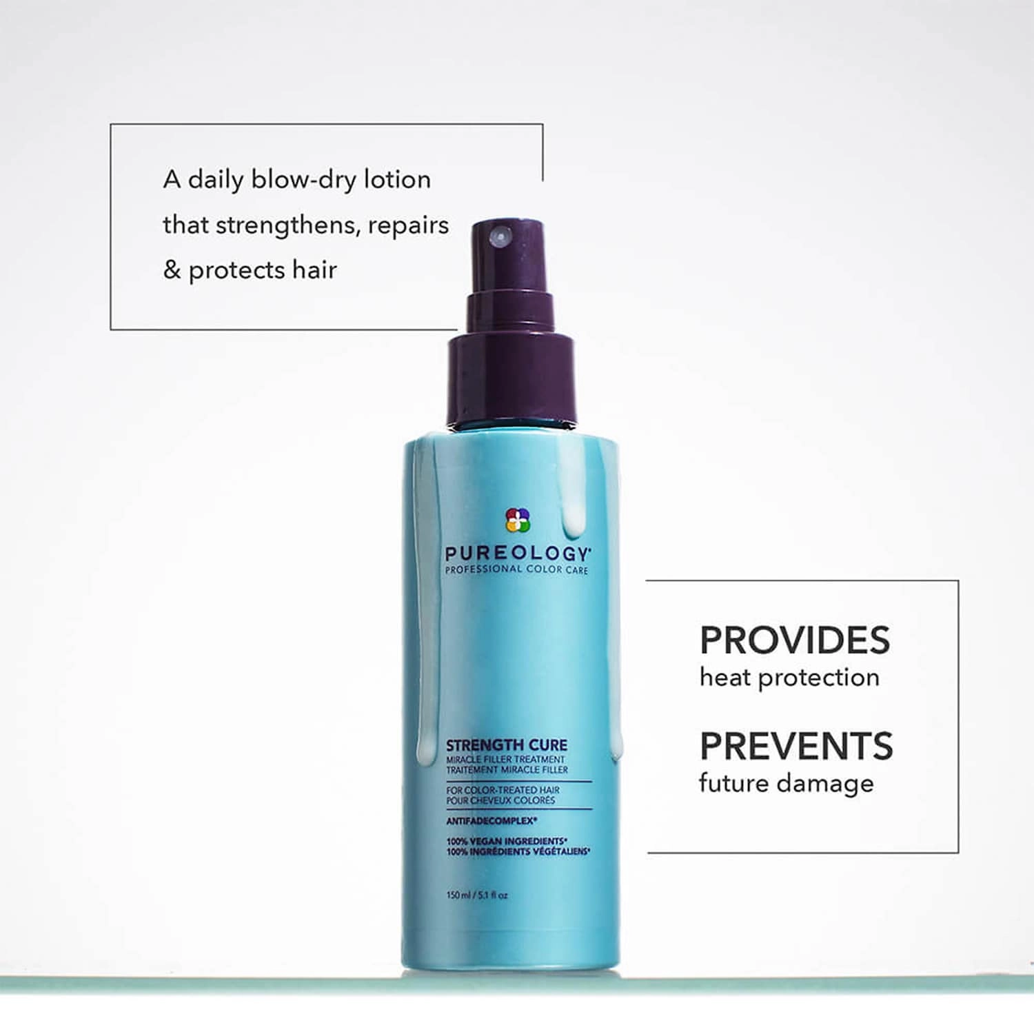 Pureology Strength Cure Miracle Filler Heat Protectant Spray 5 fl oz/ 145 mL - Image 7