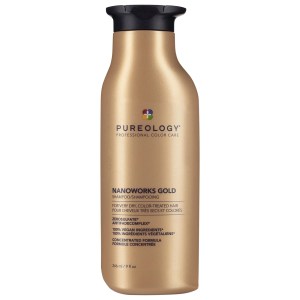 Pureology Nanoworks Gold Hydrating Shampoo 9 fl oz/ 266 mL Vegan Color Care All Hair Types Dryness Without Parabens Without Sulfates SLS & SLES