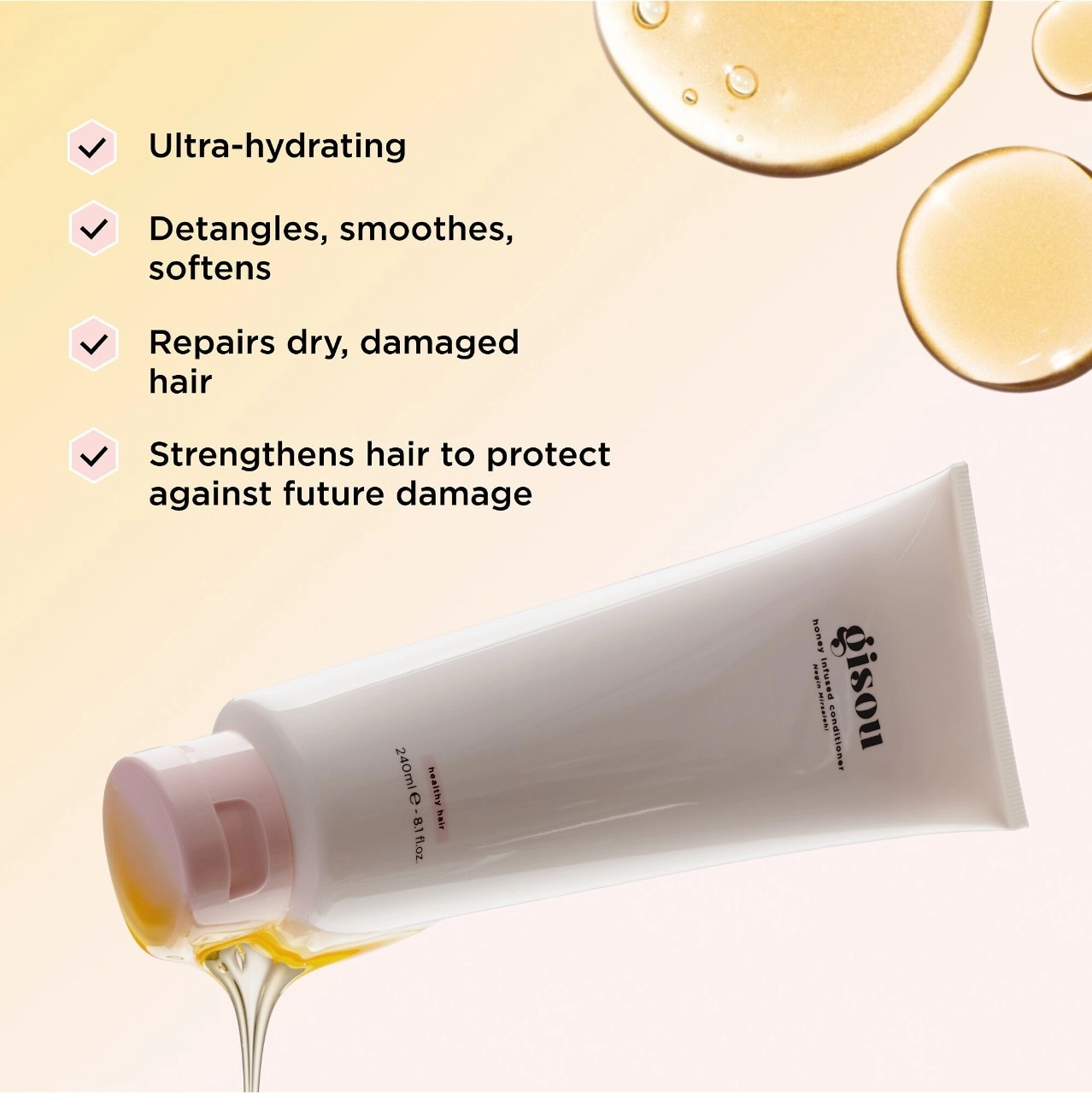 Gisou Mini Honey Infused Conditioner 1.7 oz/50 mL - Damage Repair, Color Care, Hydrating - Image 5