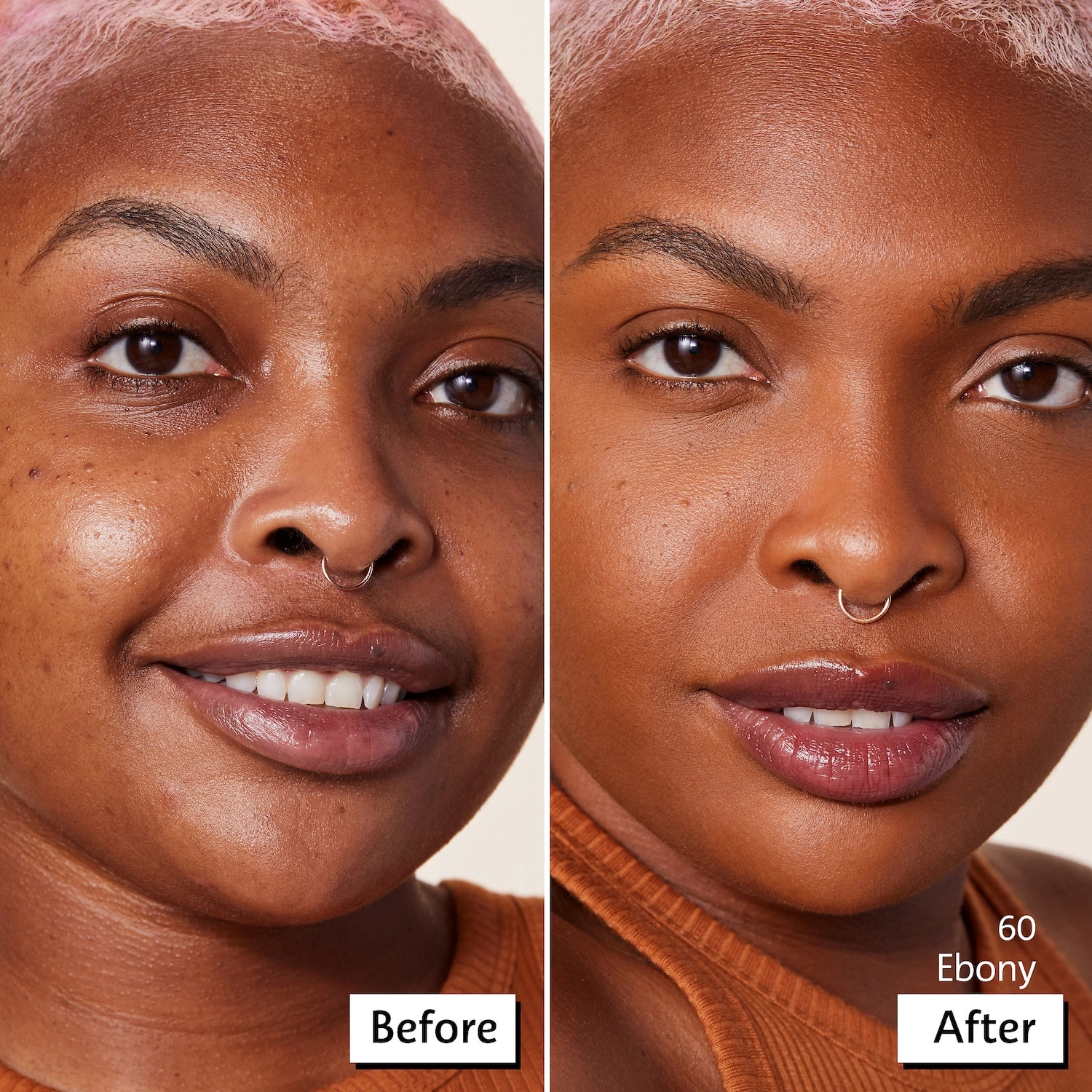 SEPHORA COLLECTION Microsmooth Multi-Tasking Baked Face Powder Foundation Color 60 Ebony - Image 2