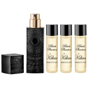 KILIAN Paris Black Phantom "Memento Mori" Mini Spray Set - Woody & Earthy Scent - 4 x 0.25 oz/7.5 mL