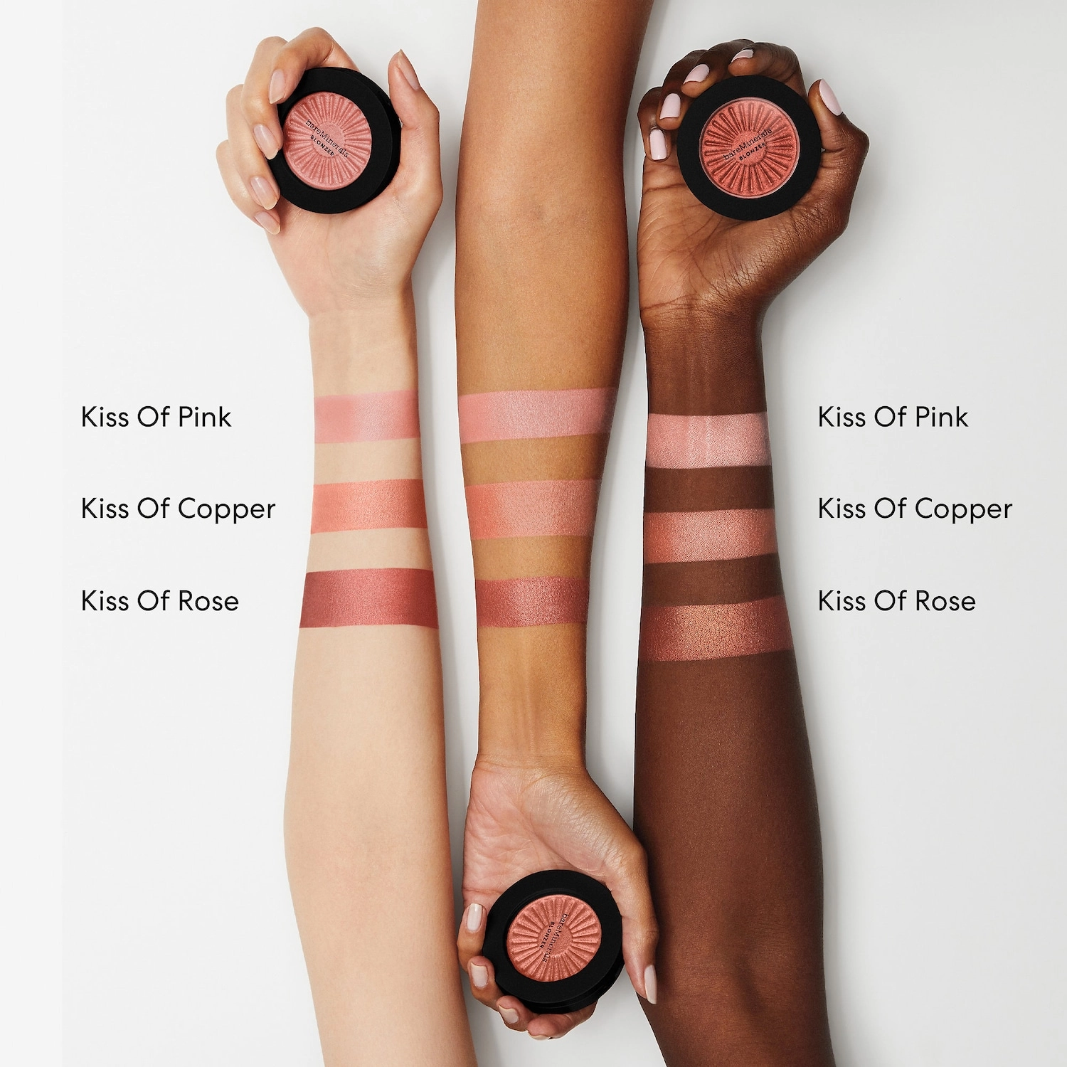 bareMinerals Gen Nude Blonzer Blush + Bronzer in Kiss of Rose - Bronzed Rose Color - Image 2