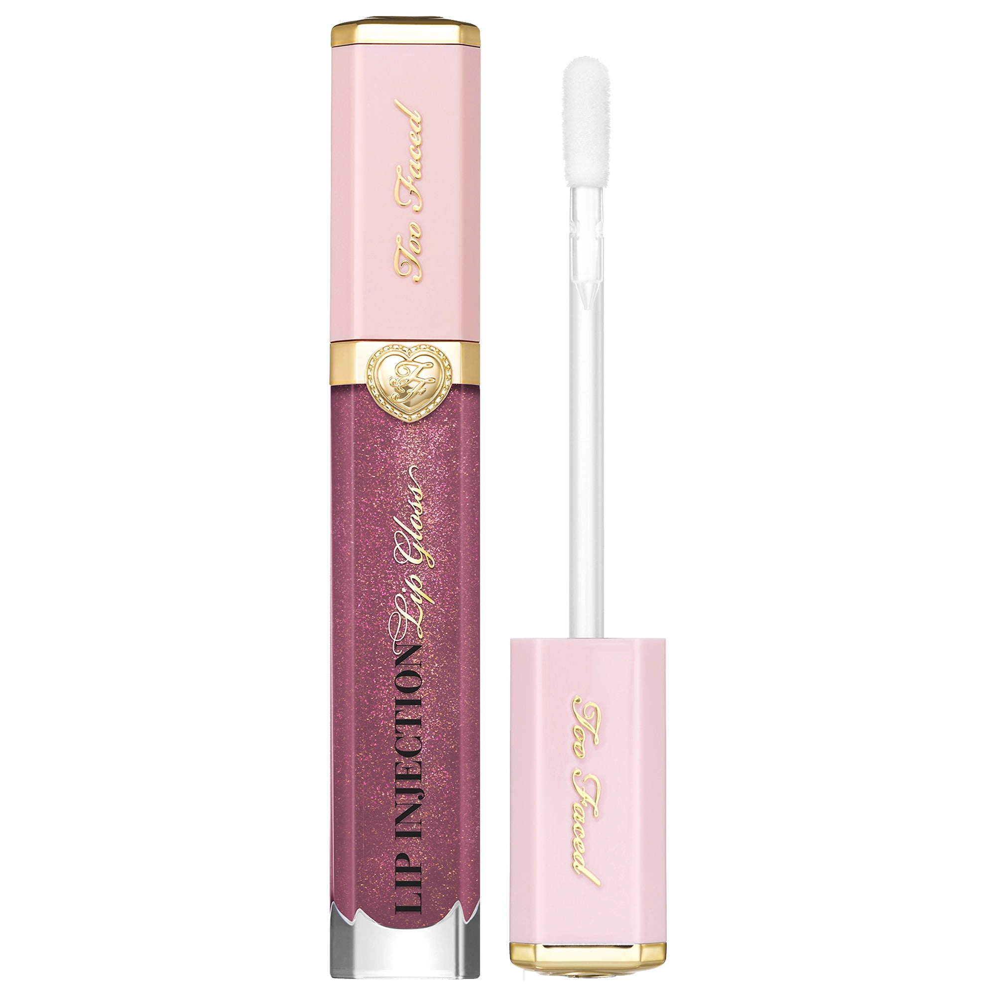 Too Faced Lip Injection Power Plumping Hydrating Lip Gloss Color: Paid Off - Mauve with Sparkle