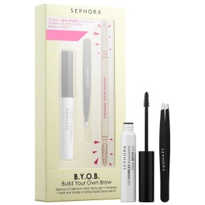 SEPHORA COLLECTION B. Y. O. B. Build Your Own Brow Customizable Set - Retractable Brow Pencil, Clear Brow Gel, Tweezers