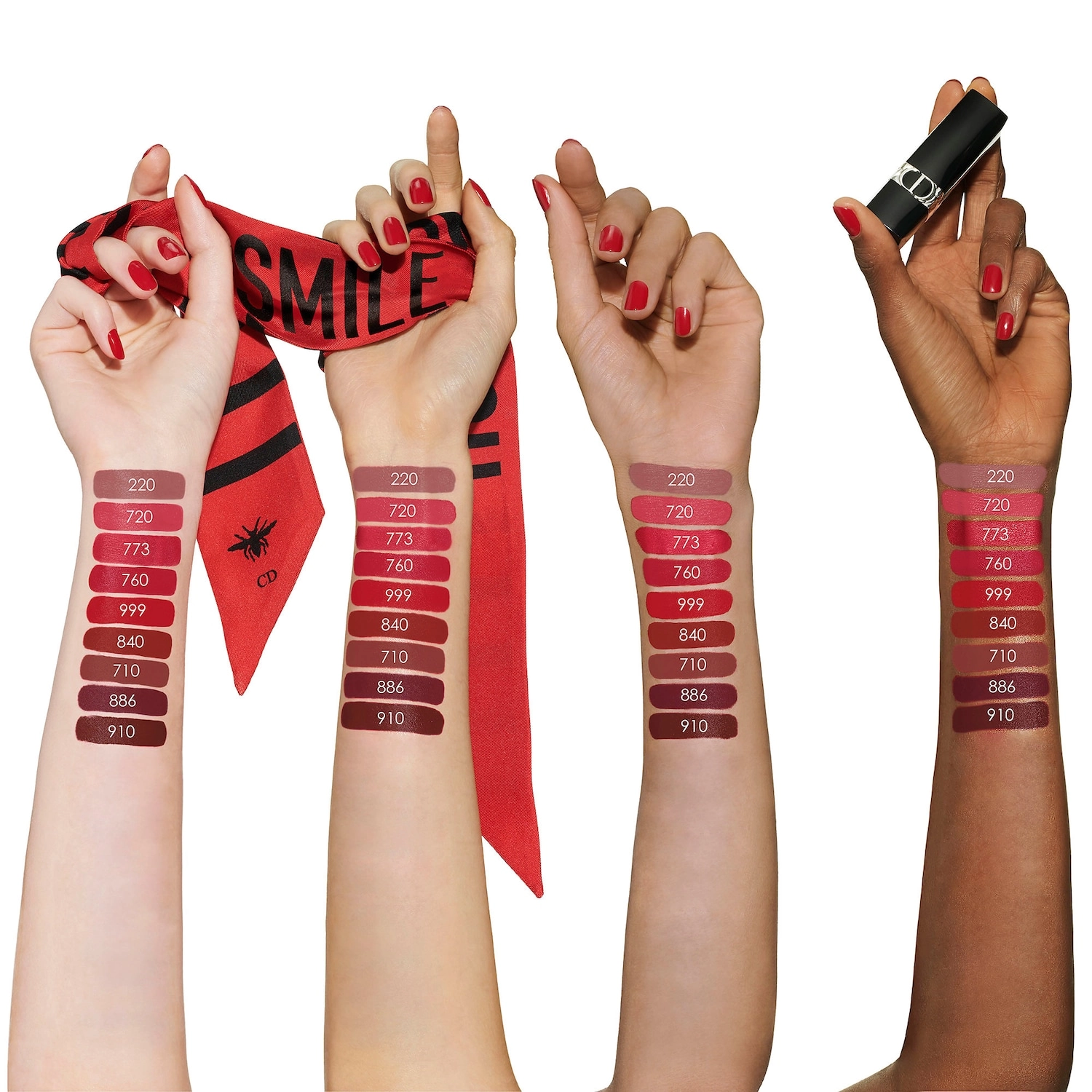 Dior Rouge Dior Refillable Lipstick Color: 886 Enigmatic Velvet - Deep Burgundy - Image 5